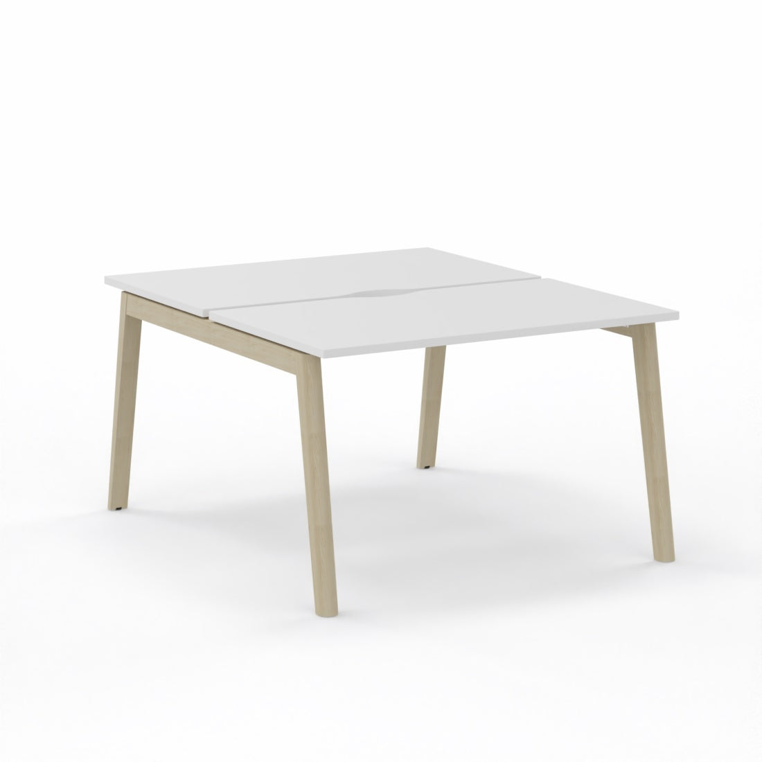Narbutas bench desk white top and ash legs niodonline.co.uk