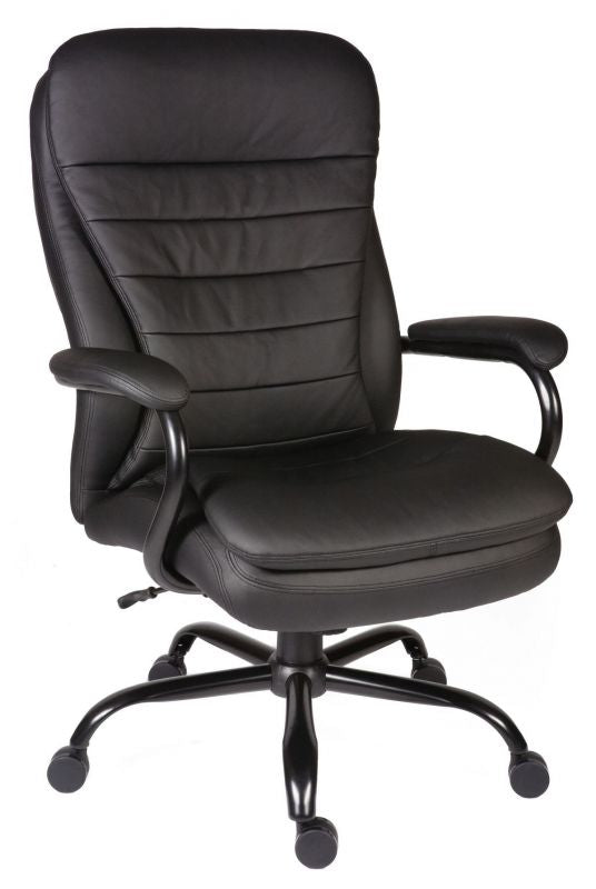 Goliath Heavy Duty 27 Stone Rated Black Leather Office Chair