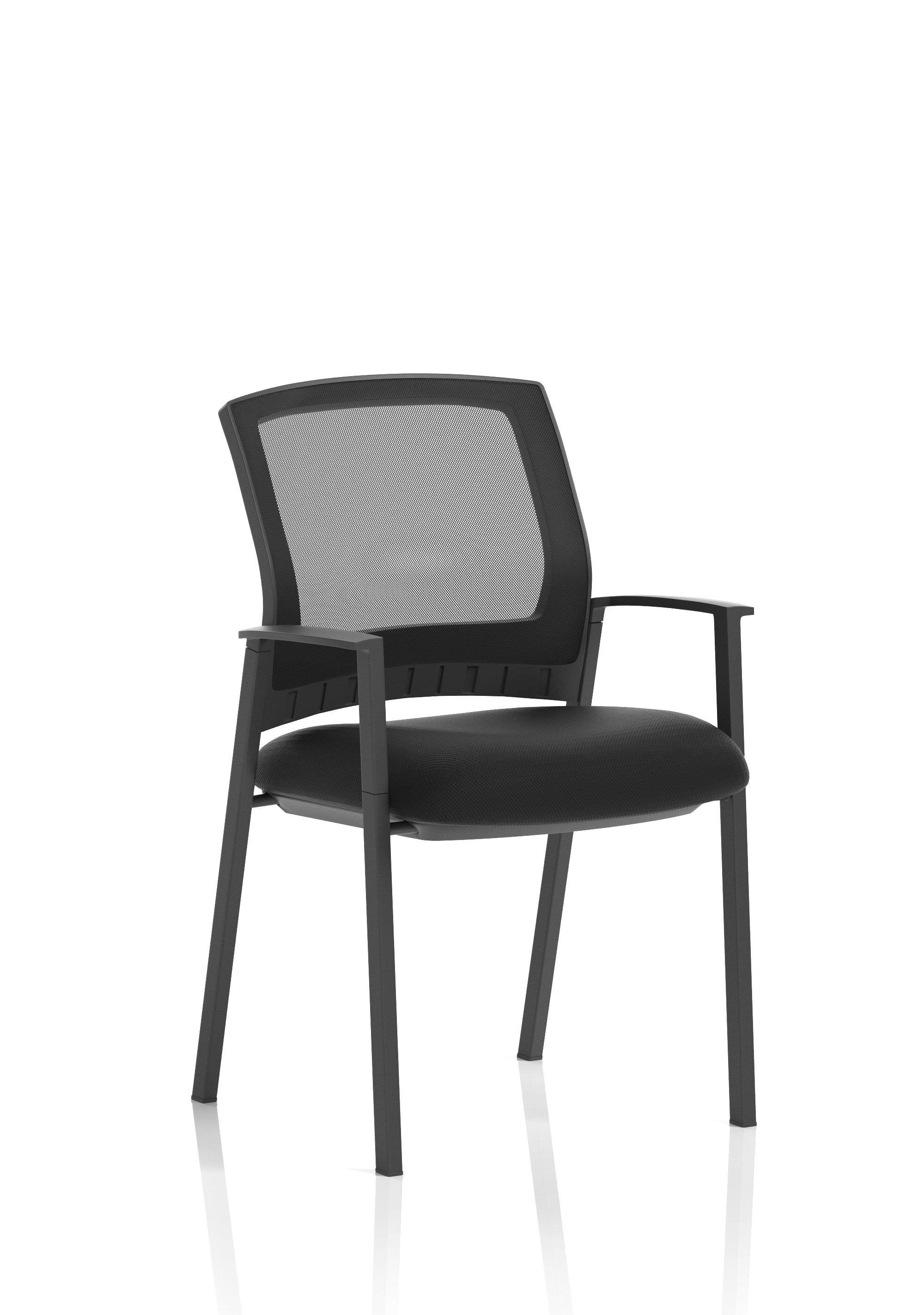 Metro Medium Mesh Back Stacking Visitor Chair with Arms