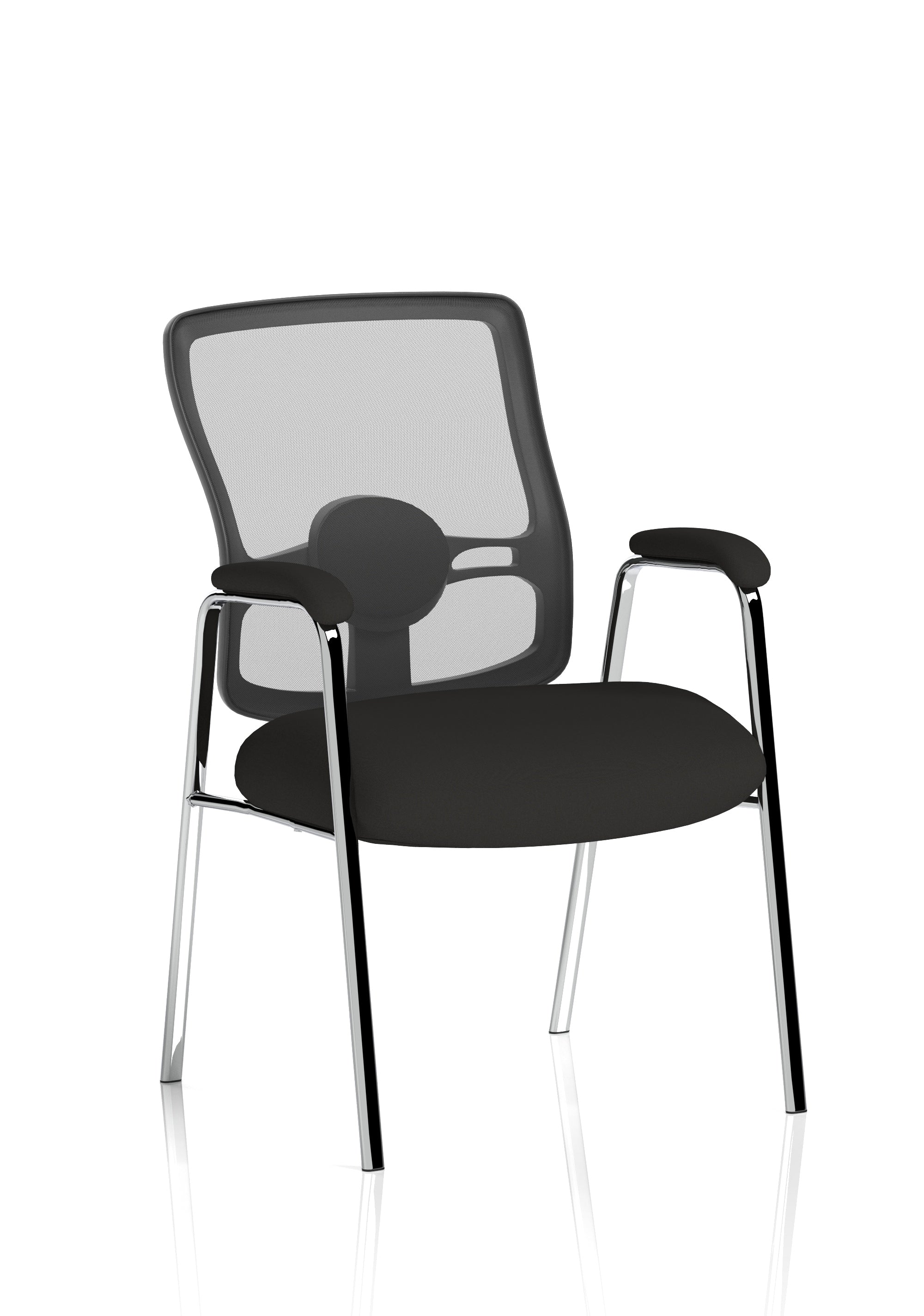 Portland Medium Mesh Back (Straight Leg) Visitor Chair with Arms