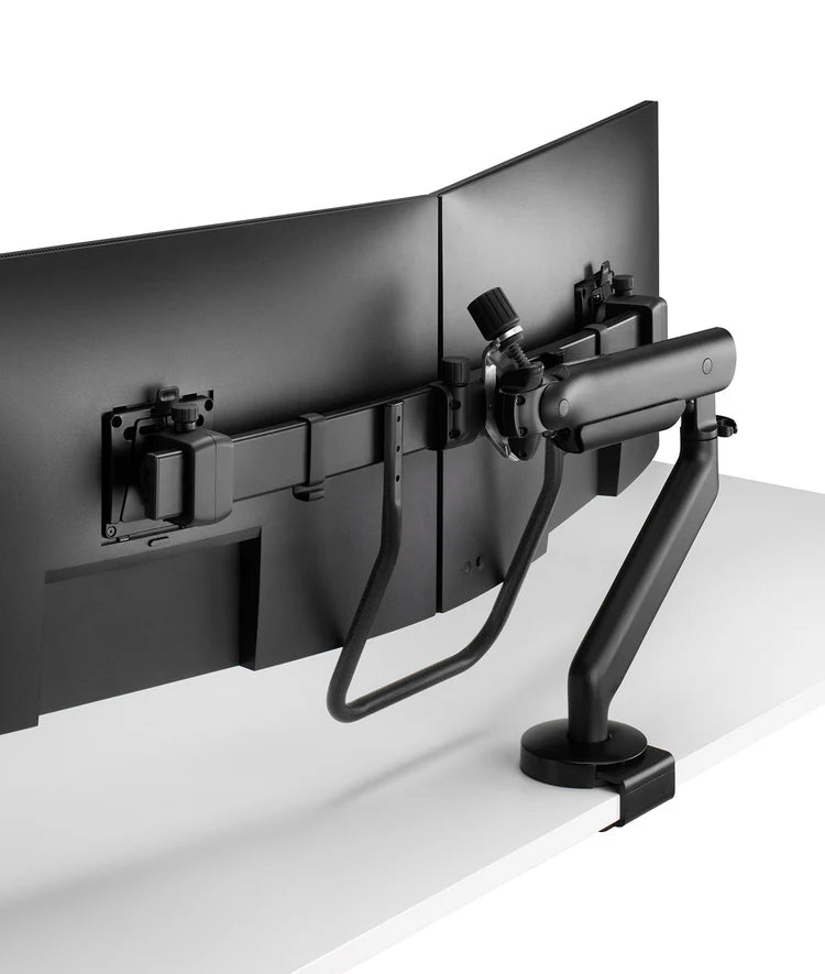 Flo X Dual Mount Monitor Arm Finished In Black