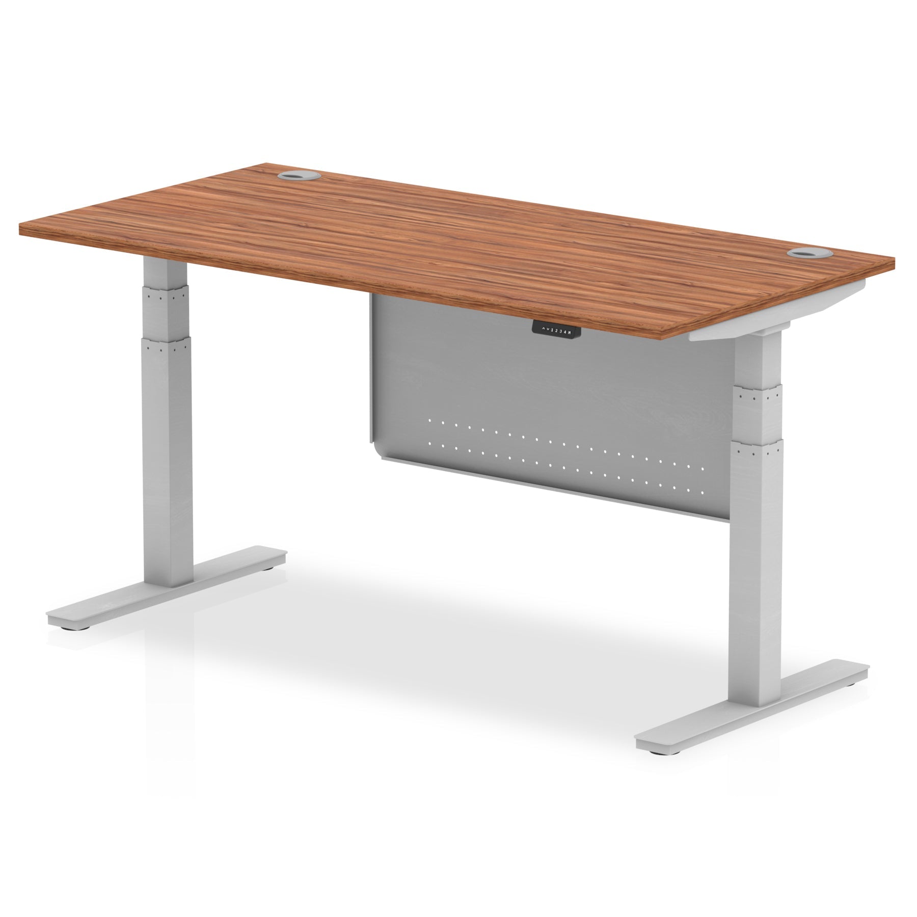 Air Height Adjustable Desk With Cable Ports With Steel Modesty Panel