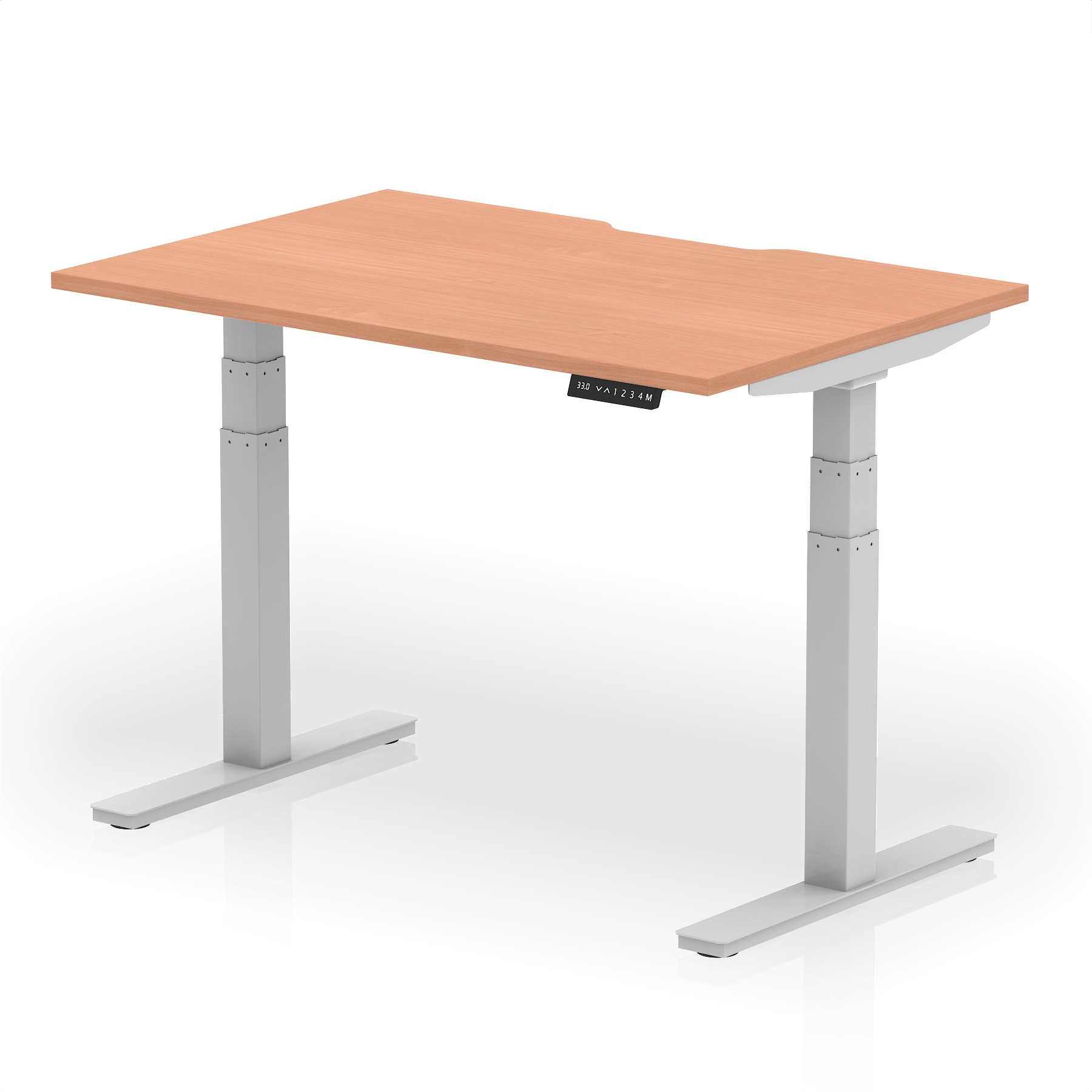 Air Scalloped Edge Height Adjustable Office Desk