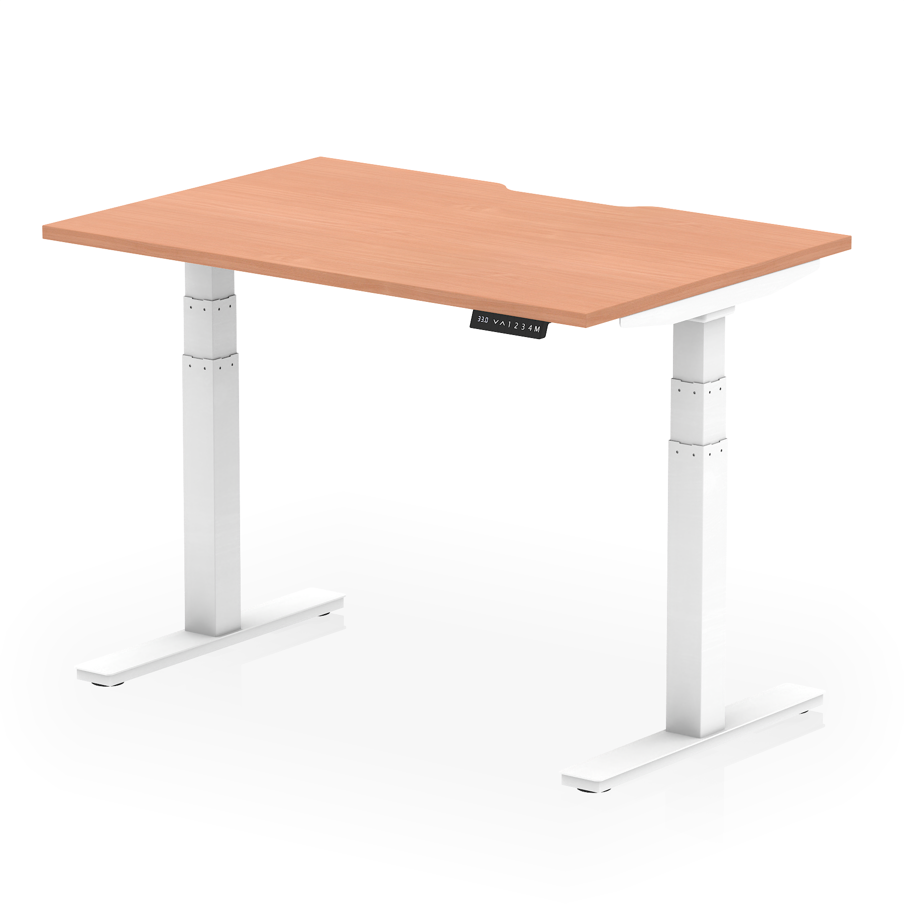 Air Scalloped Edge Height Adjustable Office Desk