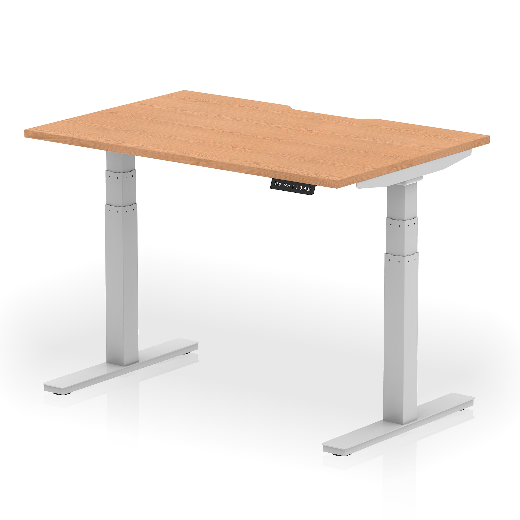 Air Scalloped Edge Height Adjustable Office Desk