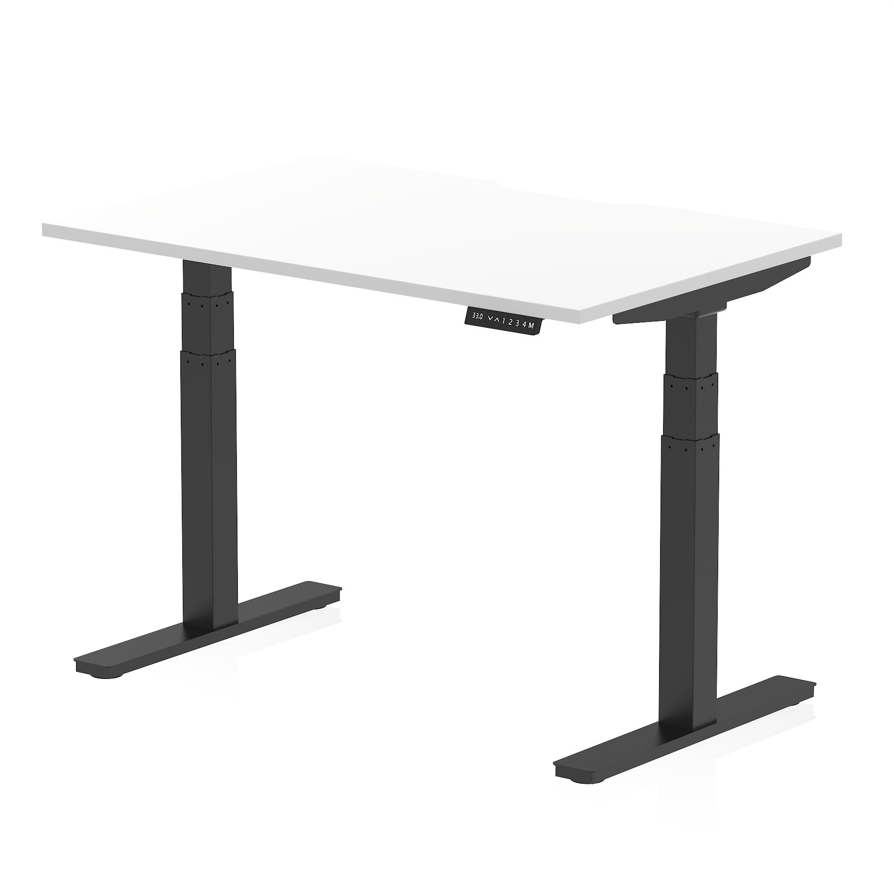 Air Scalloped Edge Height Adjustable Office Desk