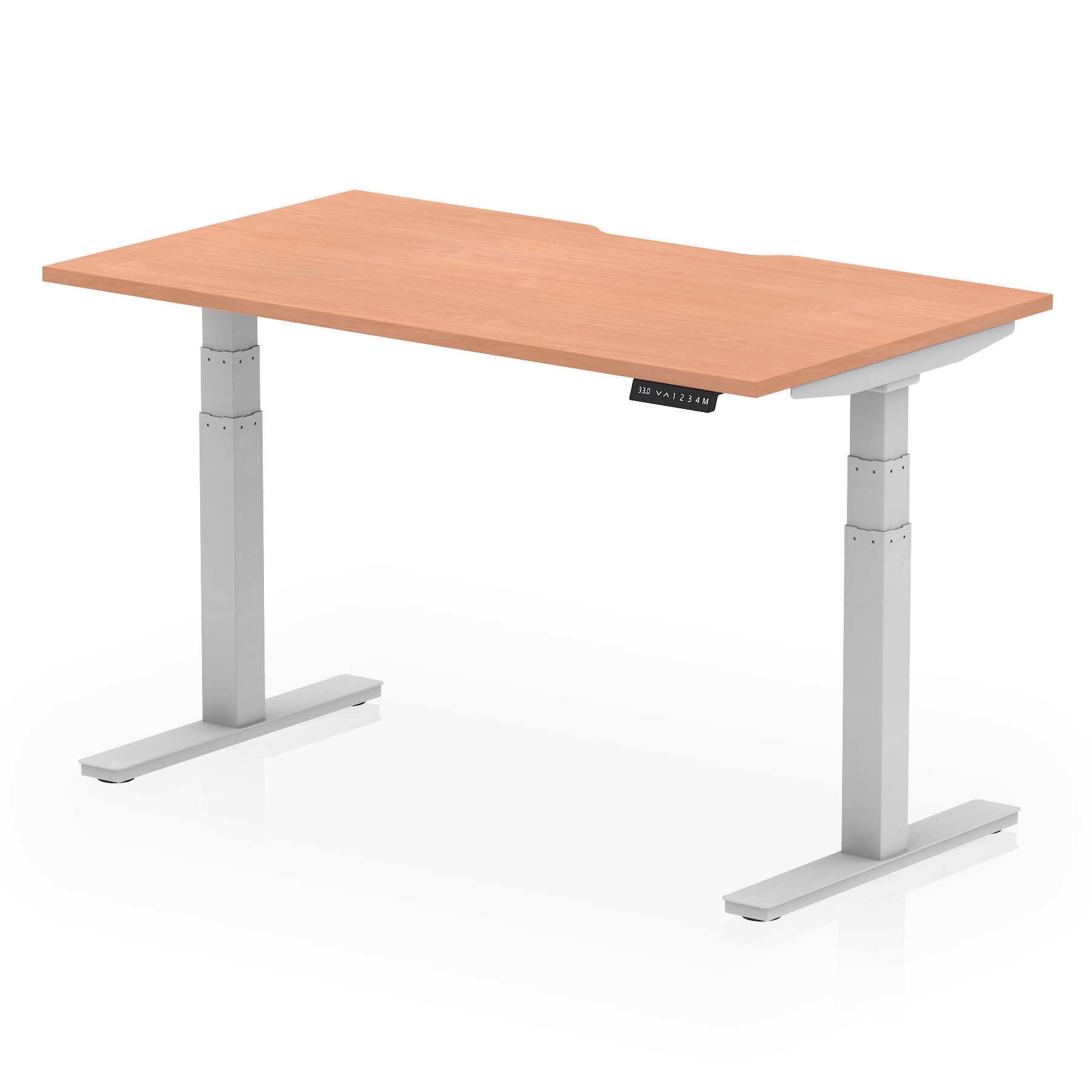 Air Scalloped Edge Height Adjustable Office Desk