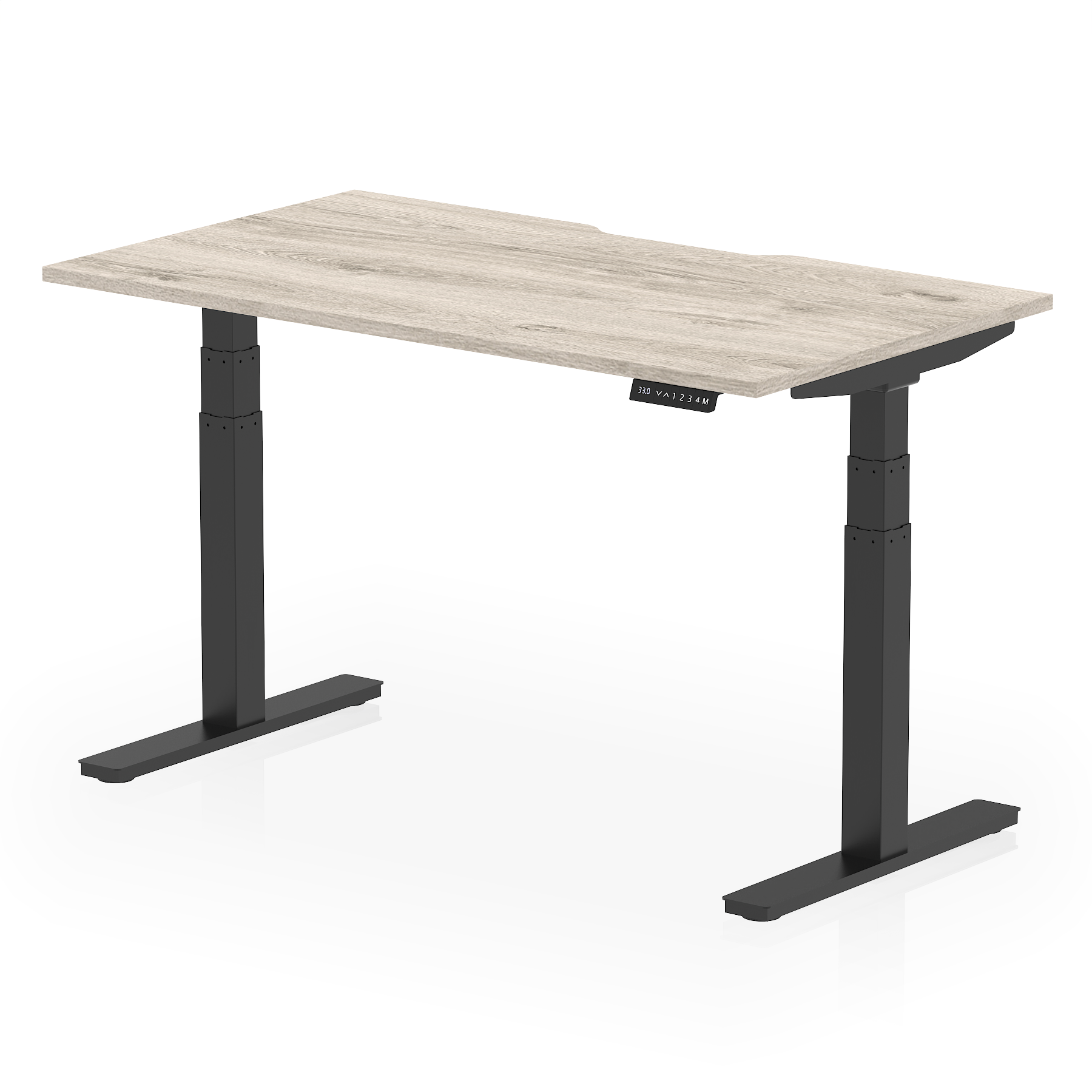 Air Scalloped Edge Height Adjustable Office Desk