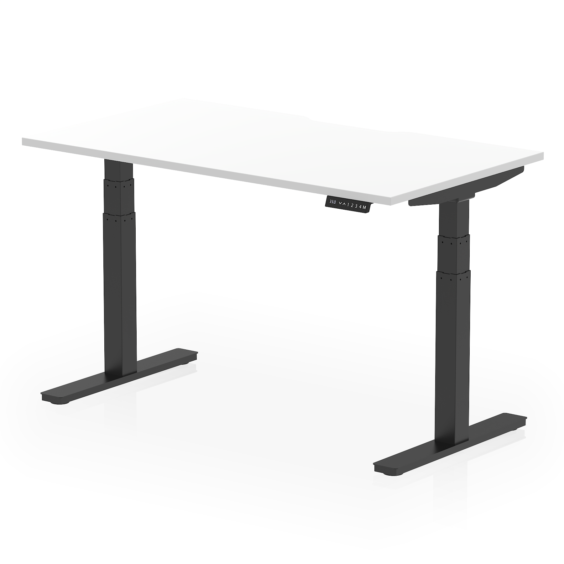 Air Scalloped Edge Height Adjustable Office Desk