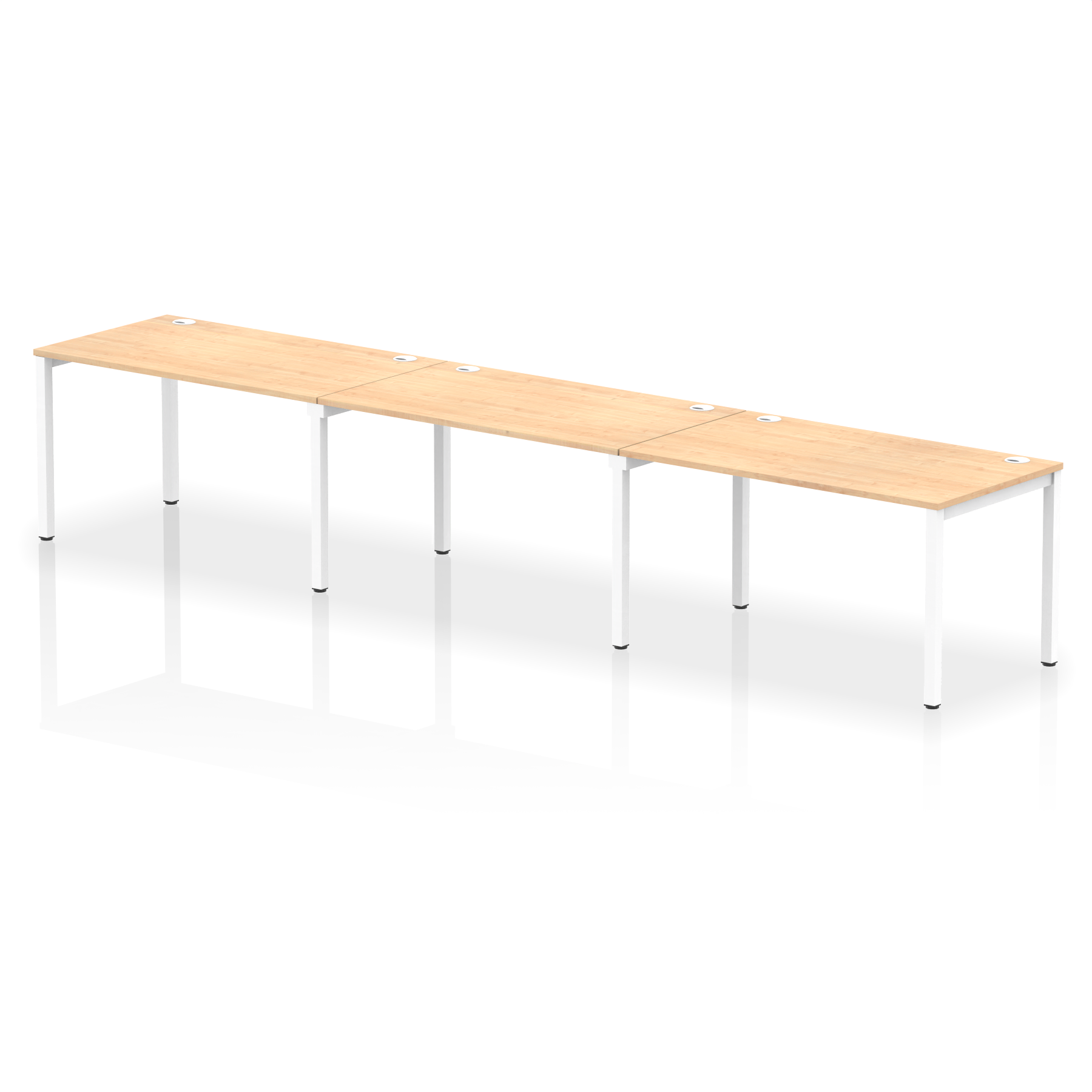 Impulse Single Row Bench Desk - 3 Person