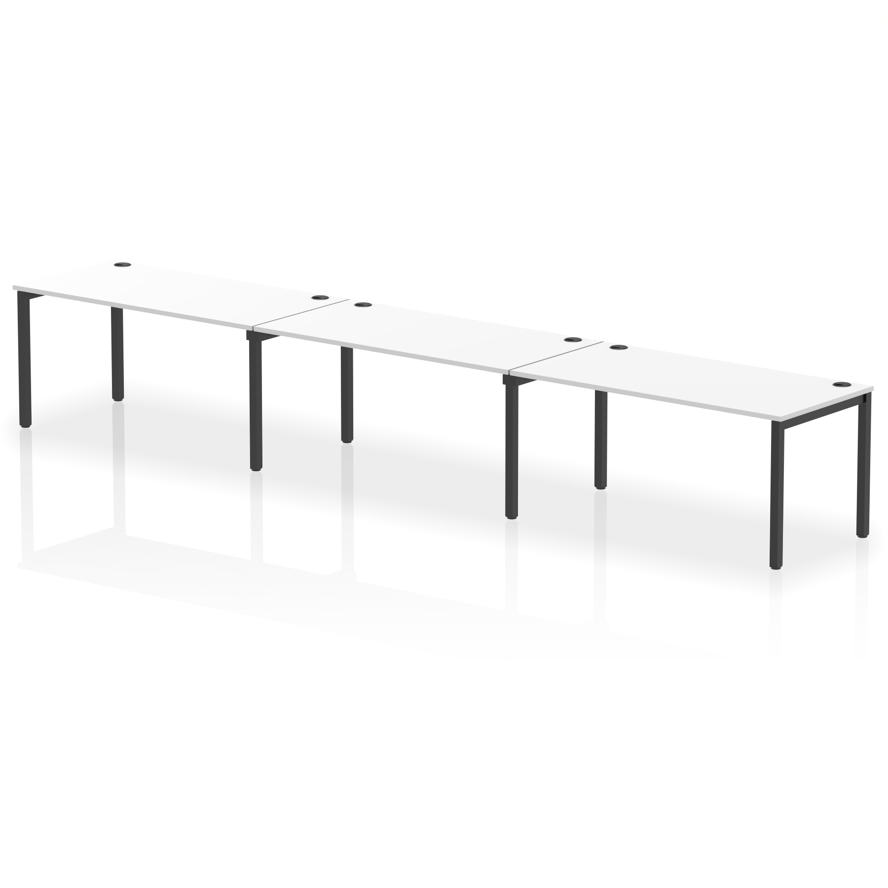 Impulse Single Row Bench Desk - 3 Person