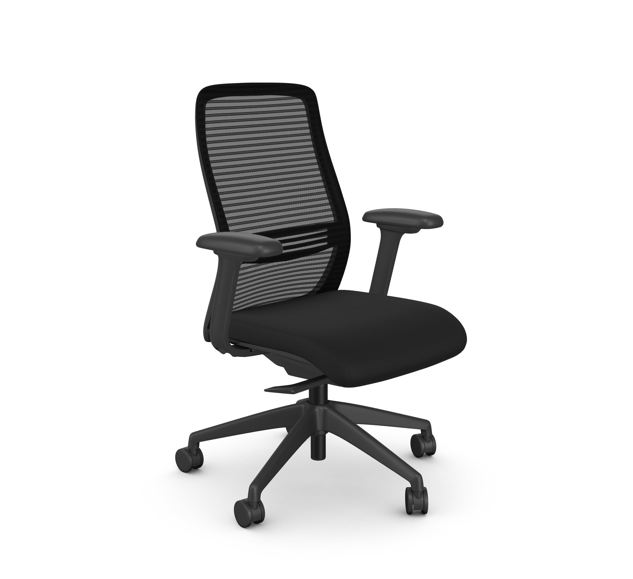 Edit Office NV Black office chair with mesh back on a white background - Niodonline