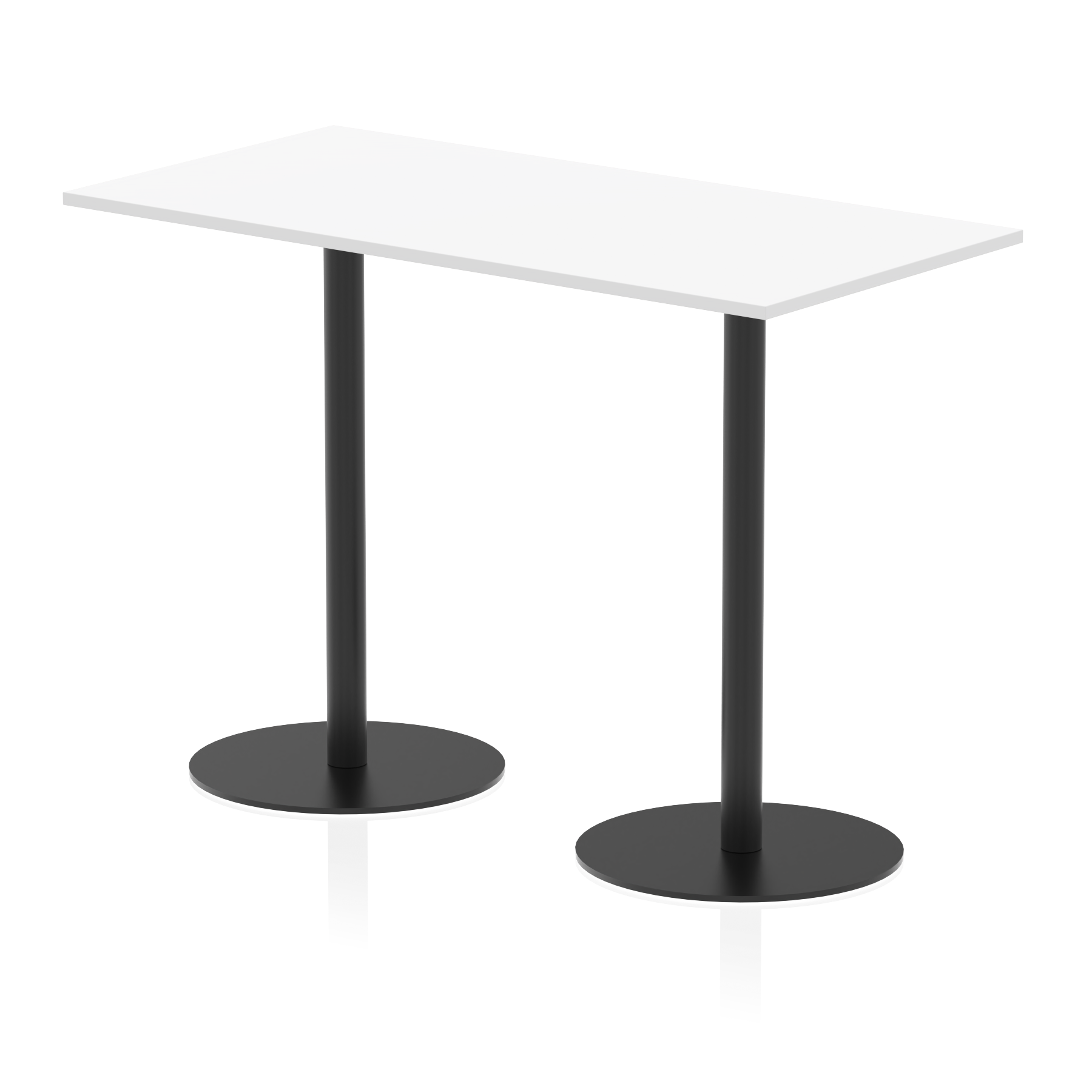 Italia Rectangular Poseur Table Black Leg