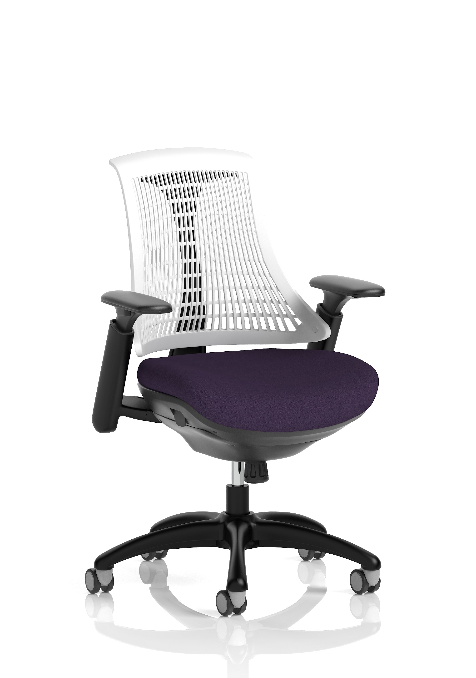 Flex Medium Back Black Frame Task Operator Office Chair with Arms