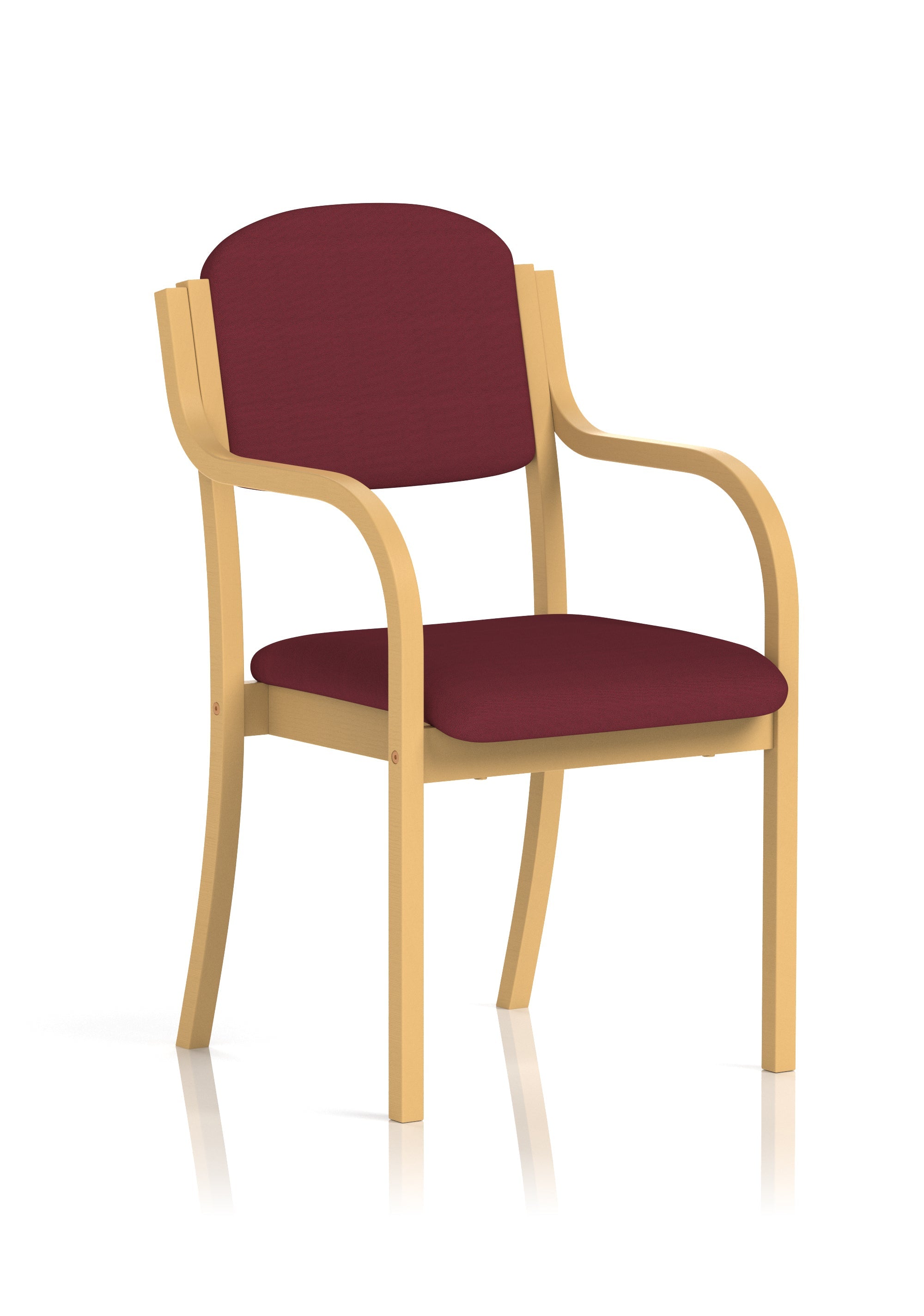 Madrid Wooden Frame Visitor Chair with Arms