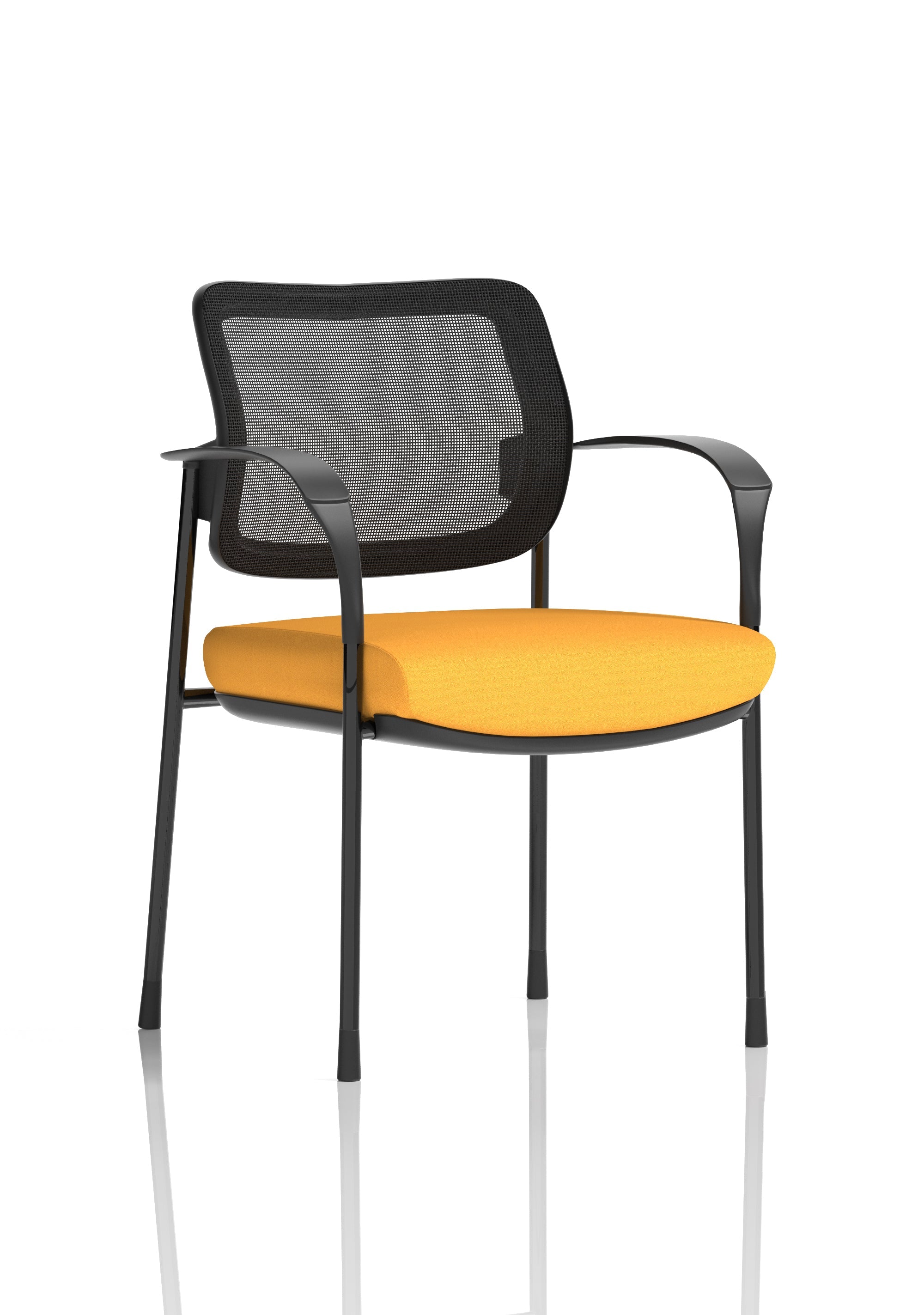 Brunswick Deluxe Medium Back Stacking Visitor Office Chair with Arms