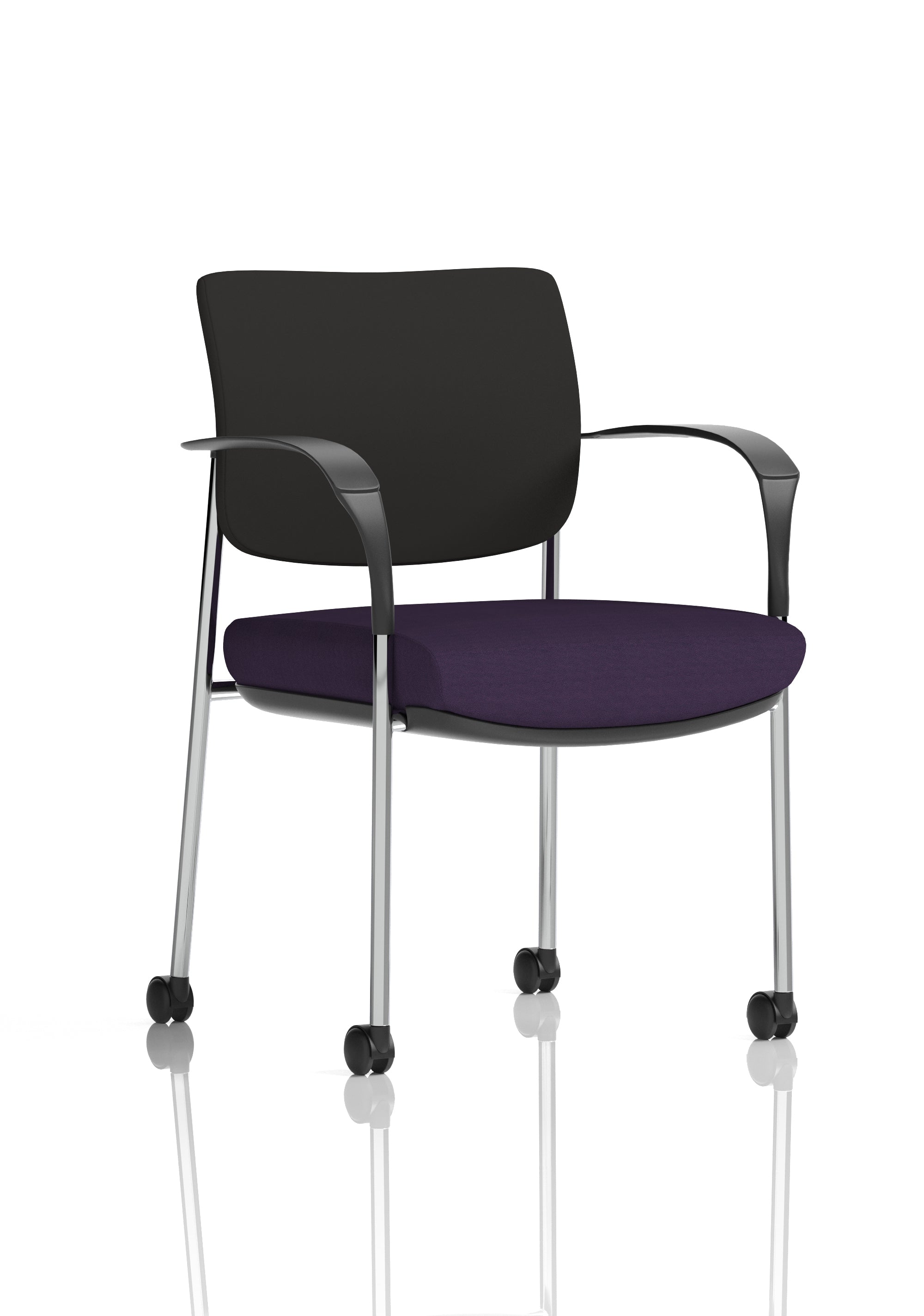 Brunswick Deluxe Medium Back Visitor Office Chair with Arms with Castors