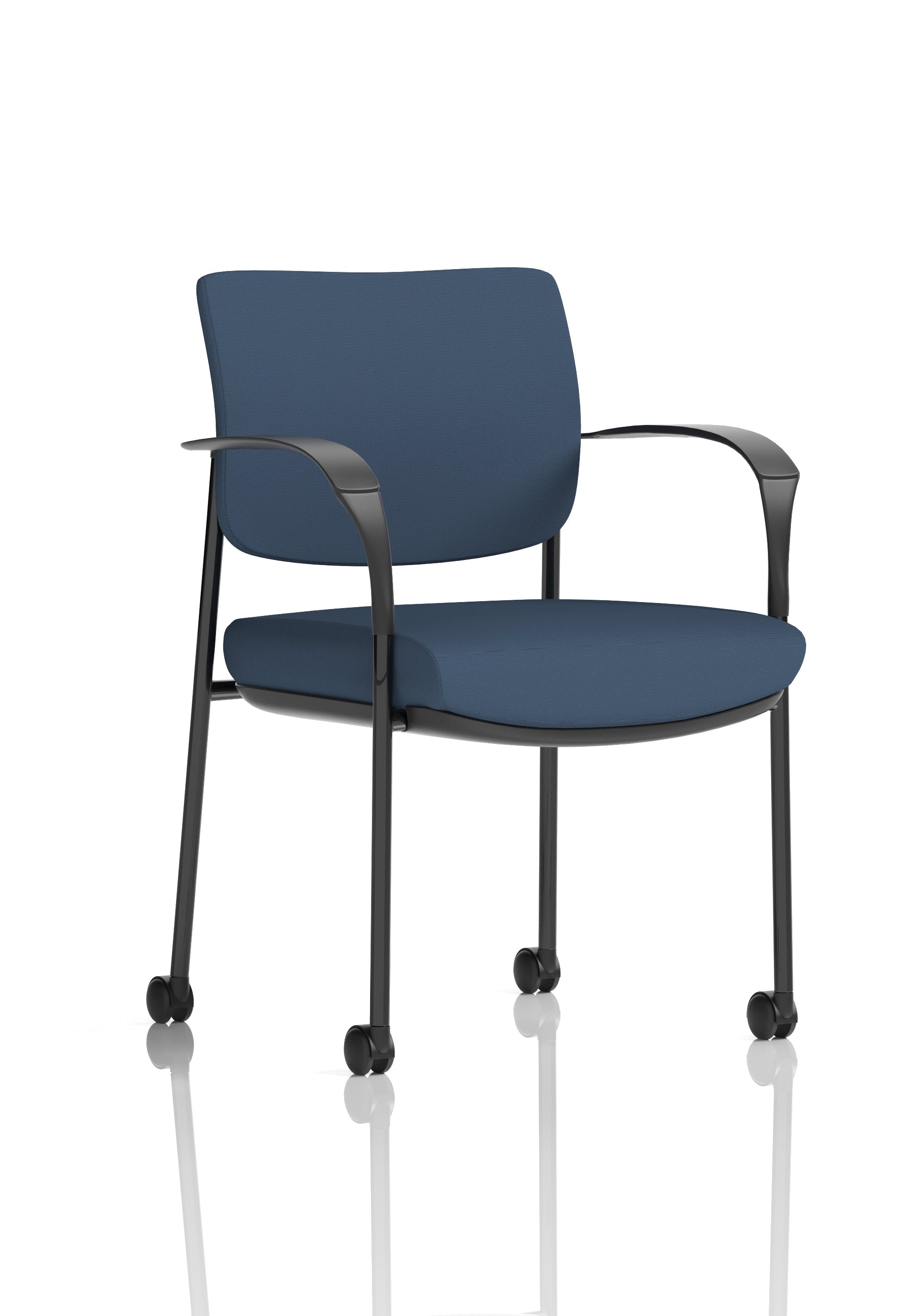 Brunswick Deluxe Medium Back Visitor Office Chair with Arms with Castors In Quest Fabric