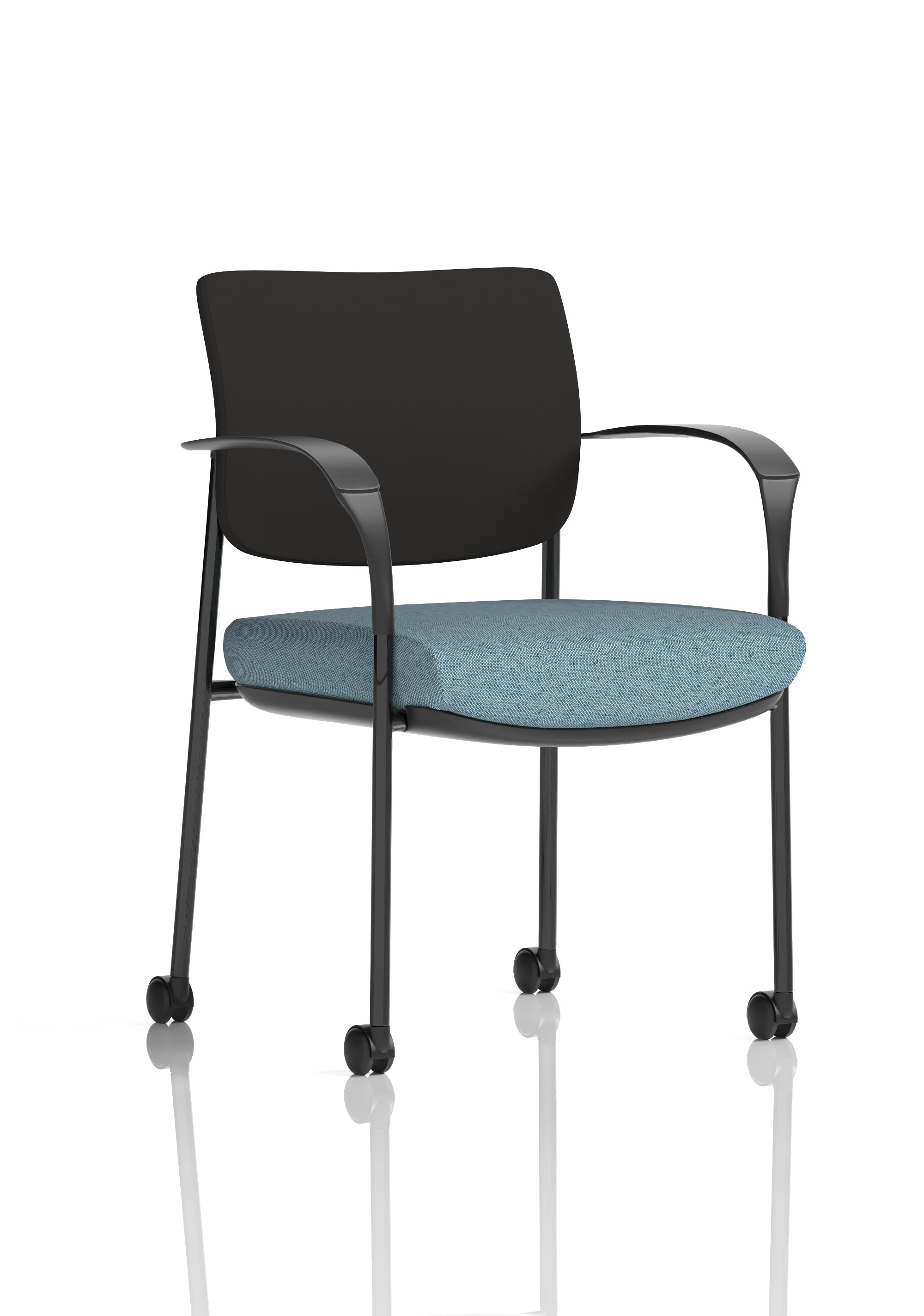 Brunswick Deluxe Medium Back Visitor Office Chair with Arms with Castors