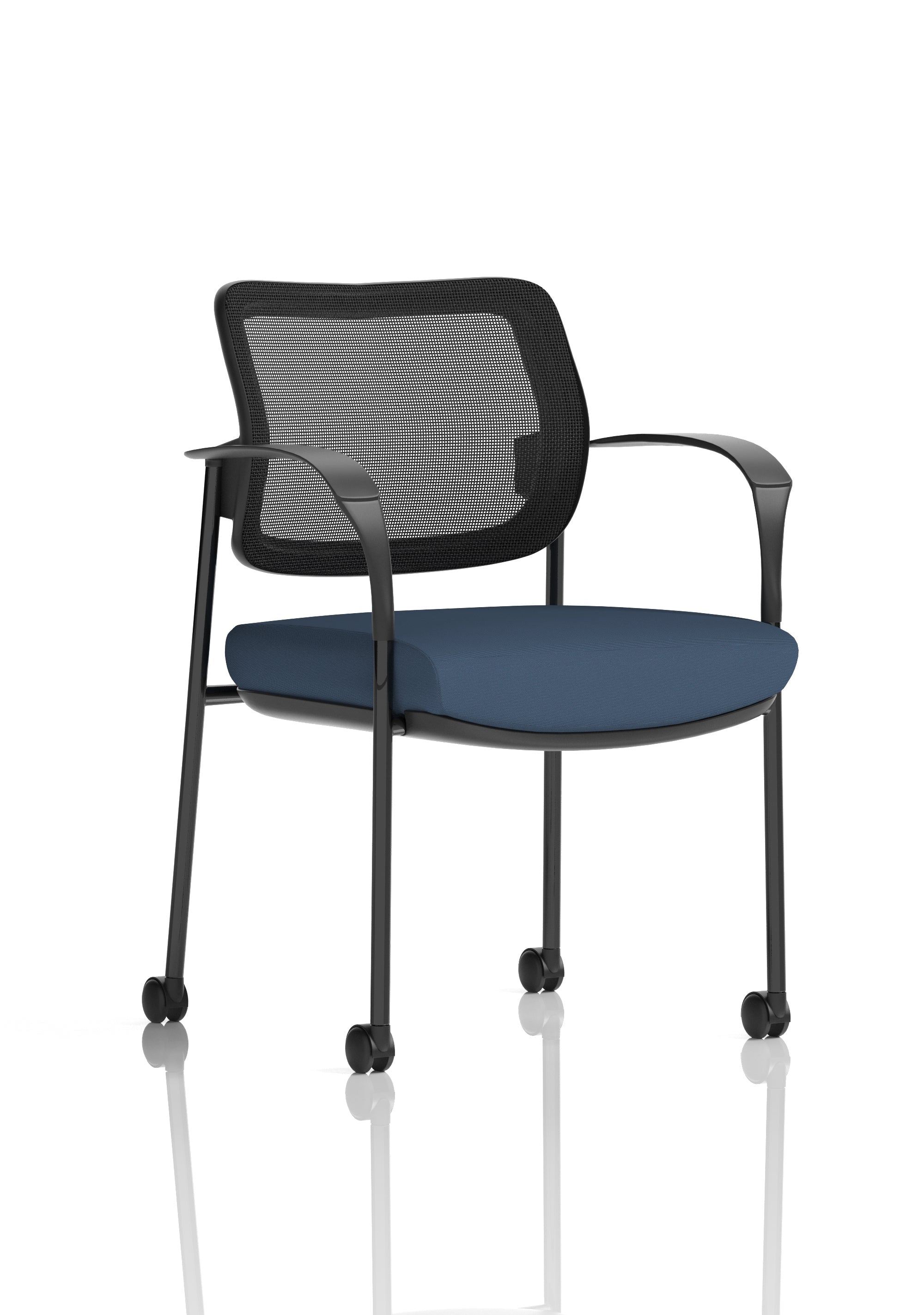 Brunswick Deluxe Medium Back Visitor Office Chair with Arms with Castors In Quest Fabric