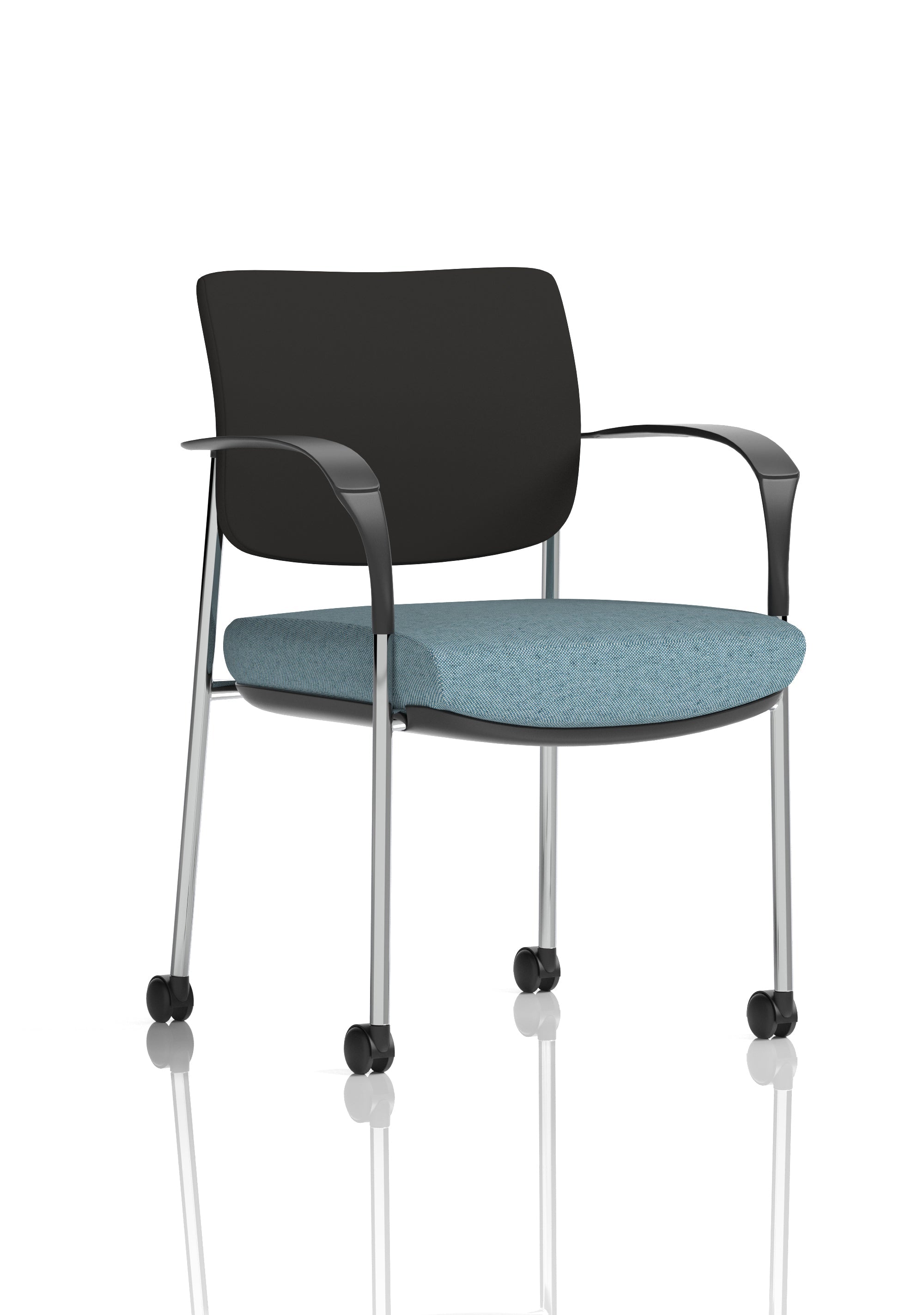 Brunswick Deluxe Medium Back Visitor Office Chair with Arms with Castors
