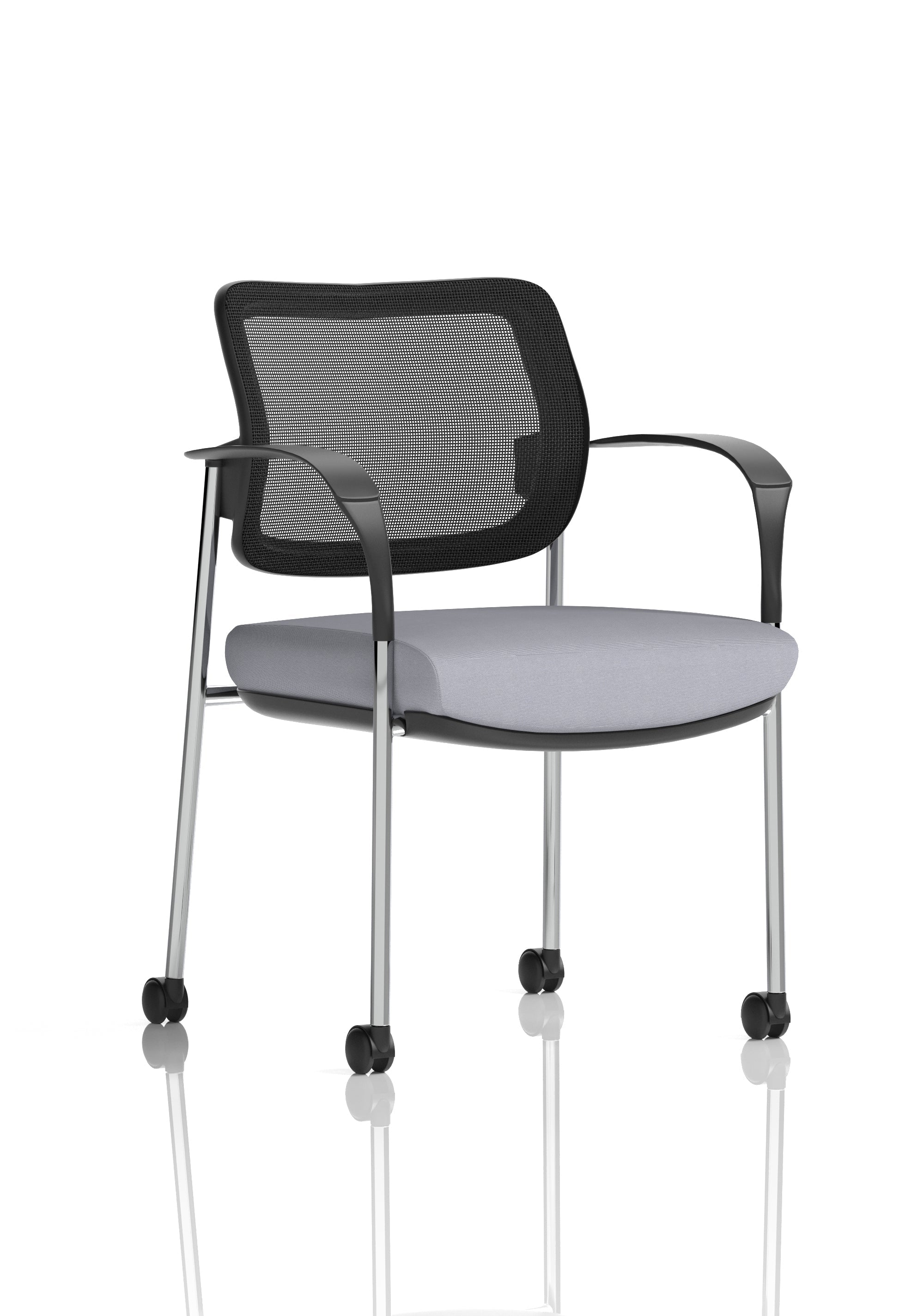 Brunswick Deluxe Medium Back Visitor Office Chair with Arms with Castors In Quest Fabric