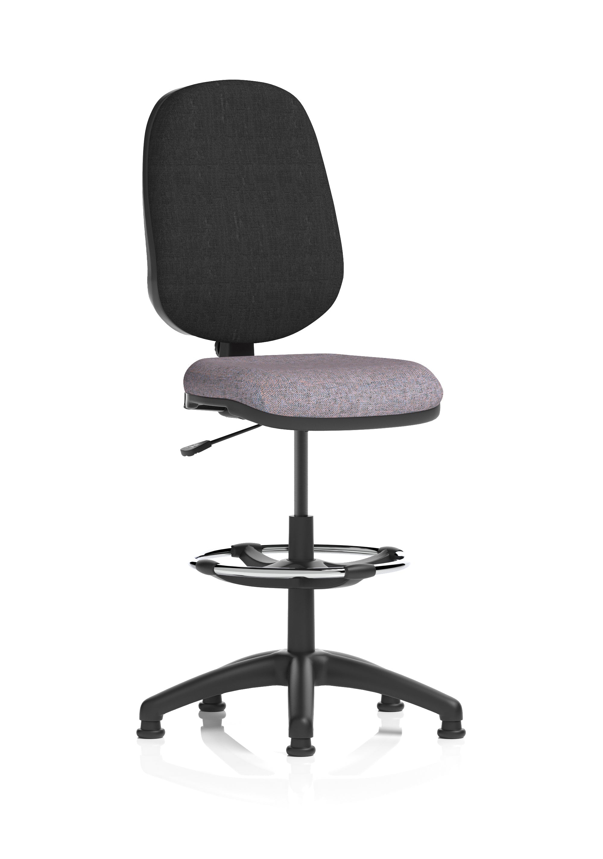 Eclipse Plus I Medium Back Task Operator Office Chair with Hi Rise Draughtsman Kit In Quest And Rivet Fabric