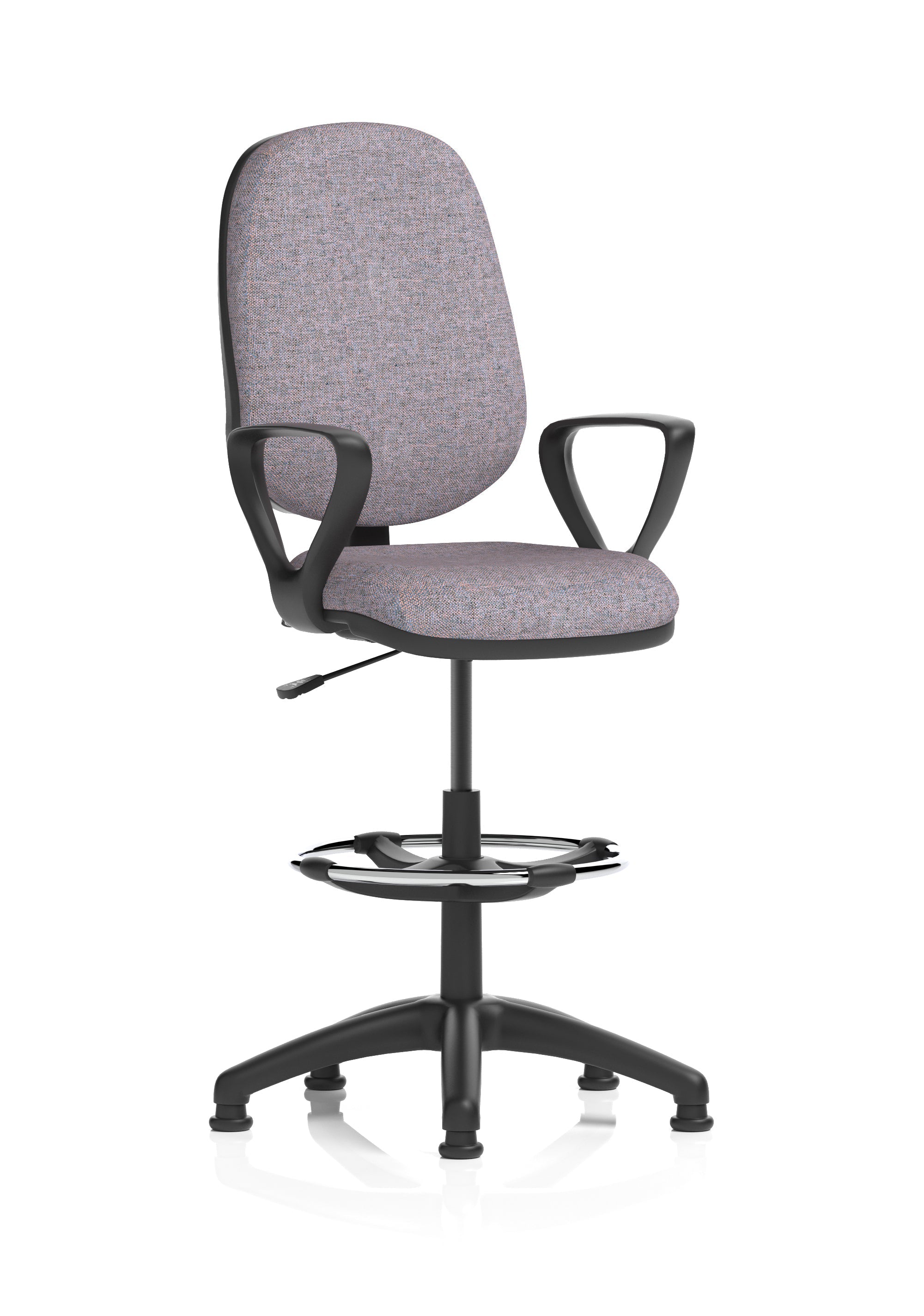 Eclipse Plus I Medium Back Task Operator Office Chair with Hi Rise Draughtsman Kit In Quest And Rivet Fabric