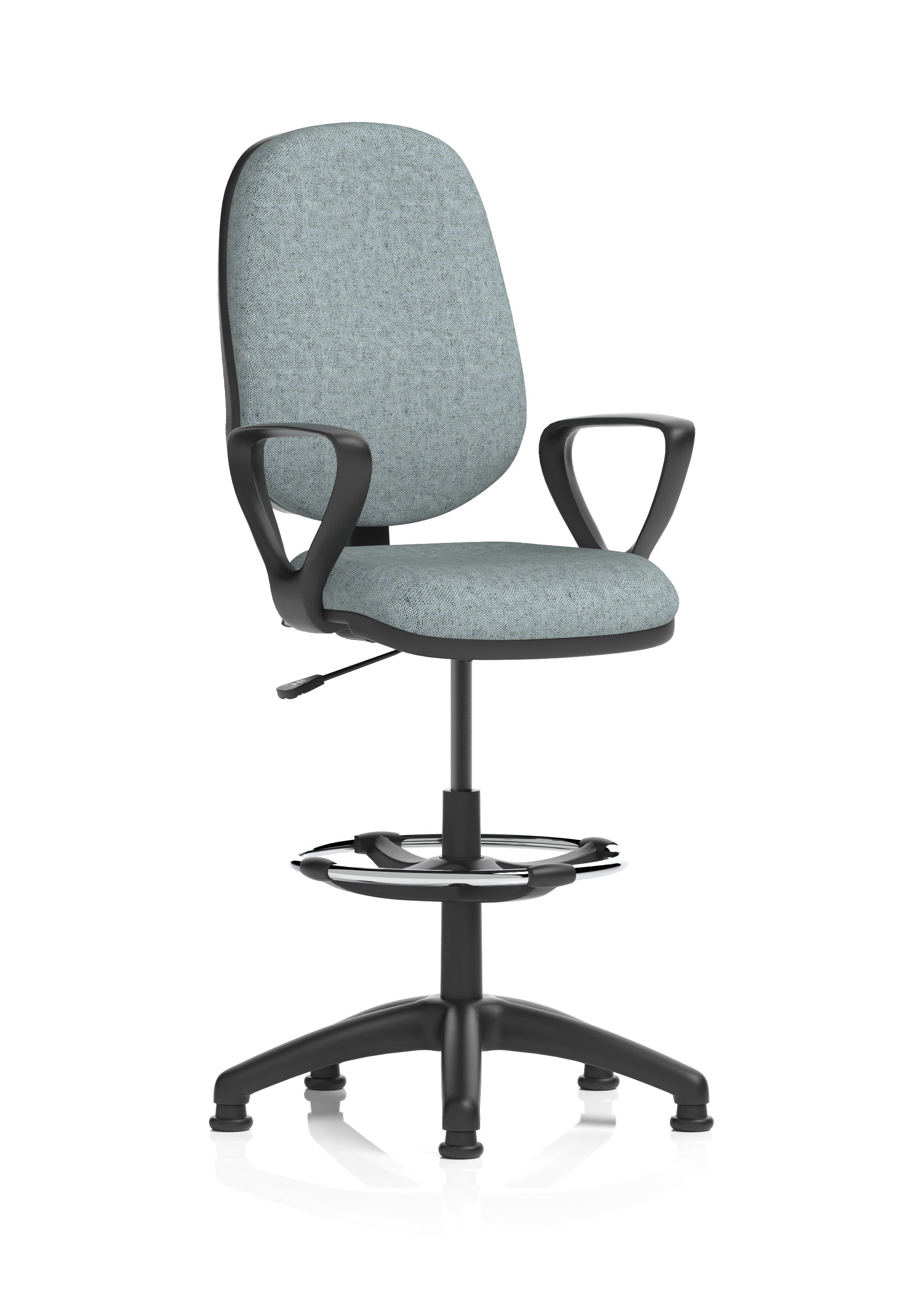 Eclipse Plus I Medium Back Task Operator Office Chair with Hi Rise Draughtsman Kit In Quest And Rivet Fabric