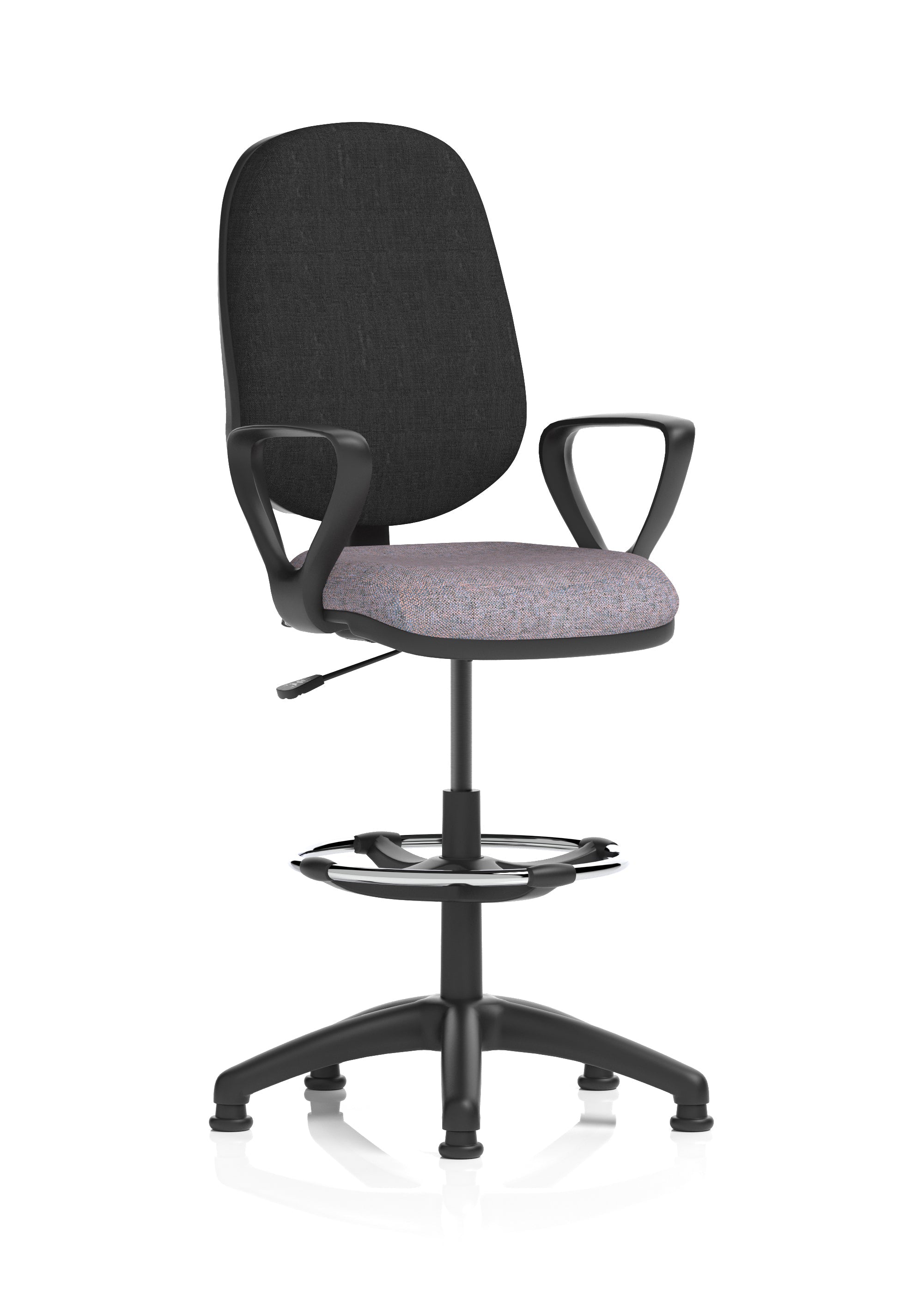 Eclipse Plus I Medium Back Task Operator Office Chair with Hi Rise Draughtsman Kit In Quest And Rivet Fabric