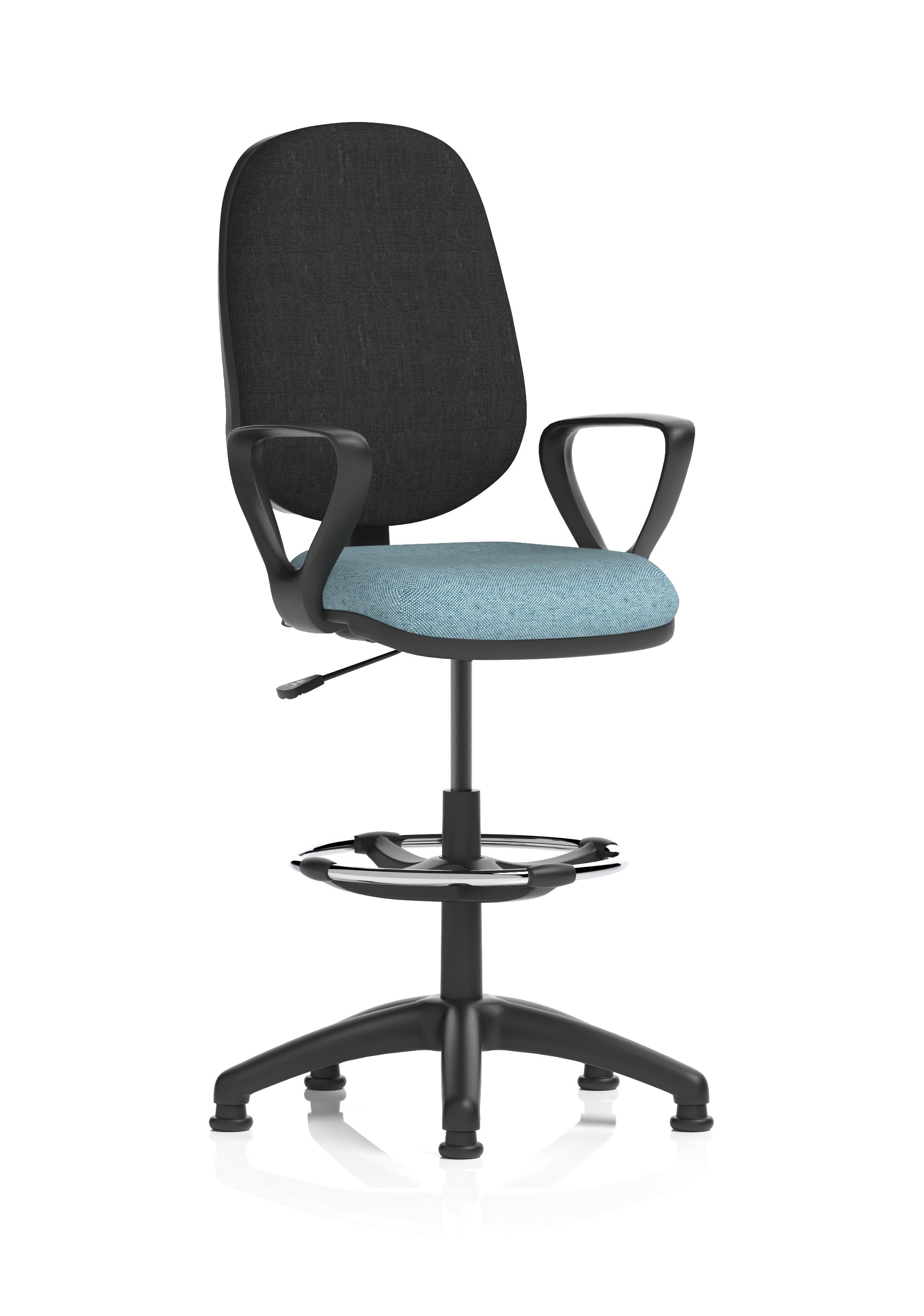 Eclipse Plus I Medium Back Task Operator Office Chair with Hi Rise Draughtsman Kit In Quest And Rivet Fabric