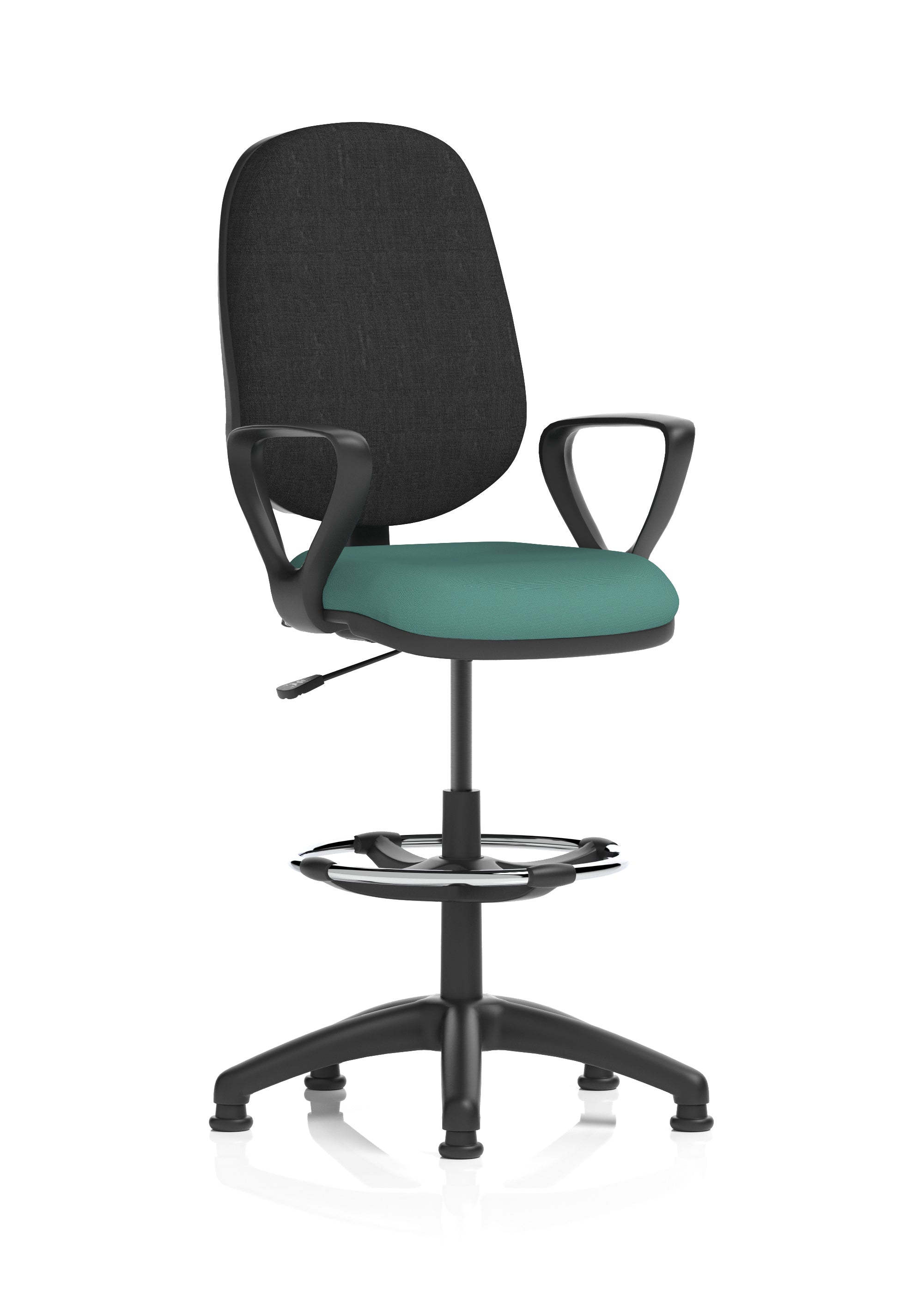 Eclipse Plus I Medium Back Task Operator Office Chair with Hi Rise Draughtsman Kit In Quest And Rivet Fabric