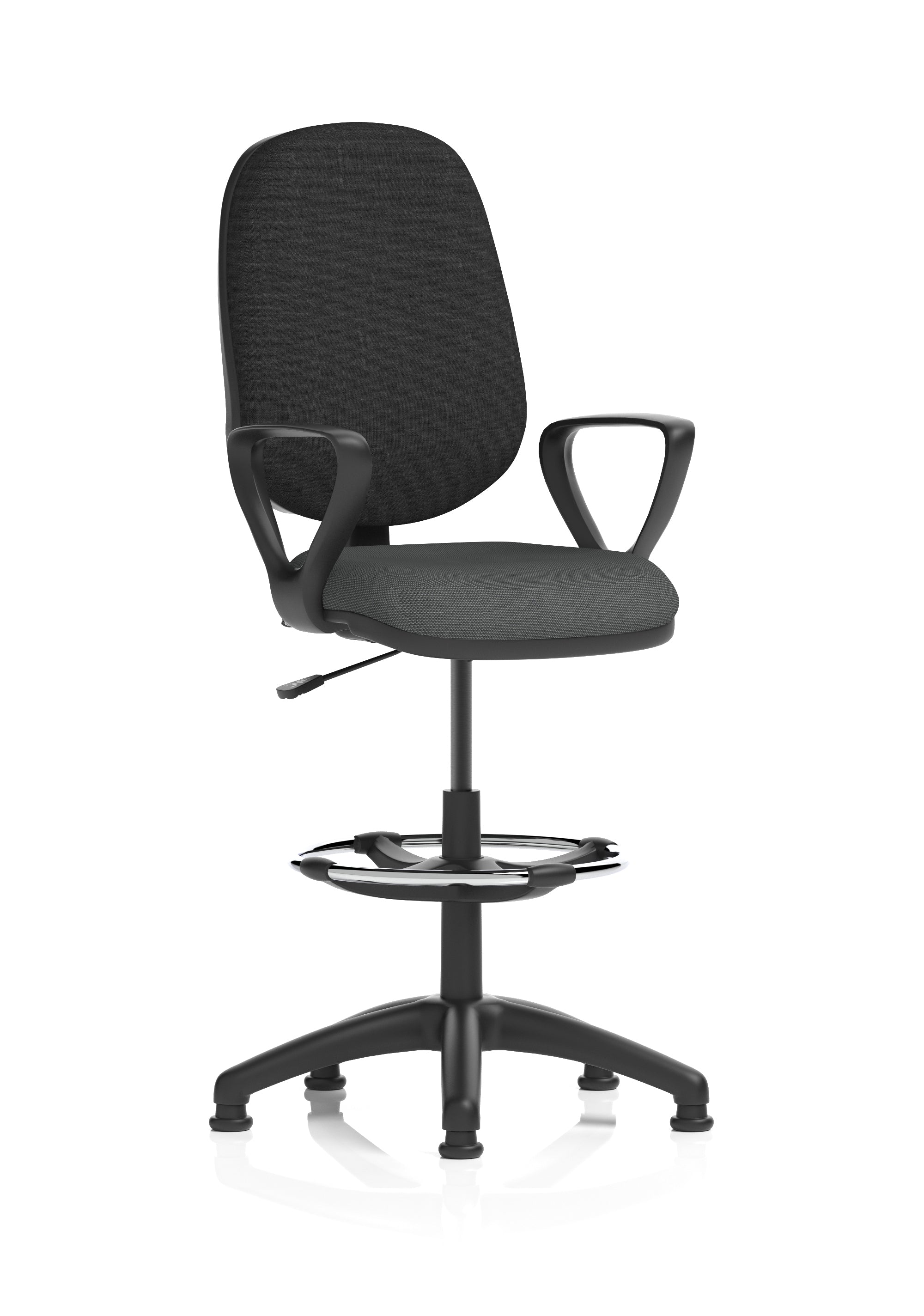 Eclipse Plus I Medium Back Task Operator Office Chair with Hi Rise Draughtsman Kit In Quest And Rivet Fabric