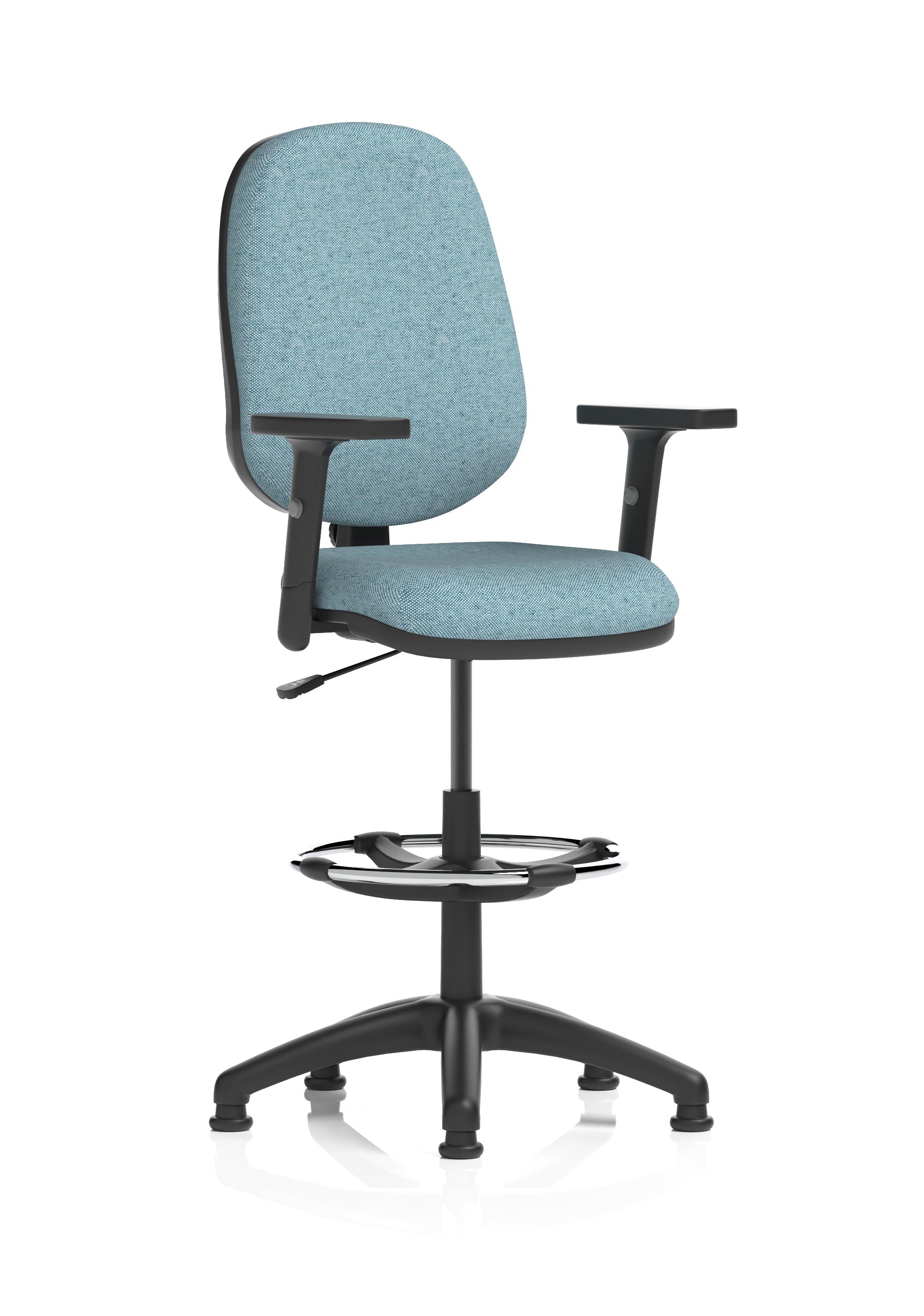 Eclipse Plus I Medium Back Task Operator Office Chair with Hi Rise Draughtsman Kit In Quest And Rivet Fabric