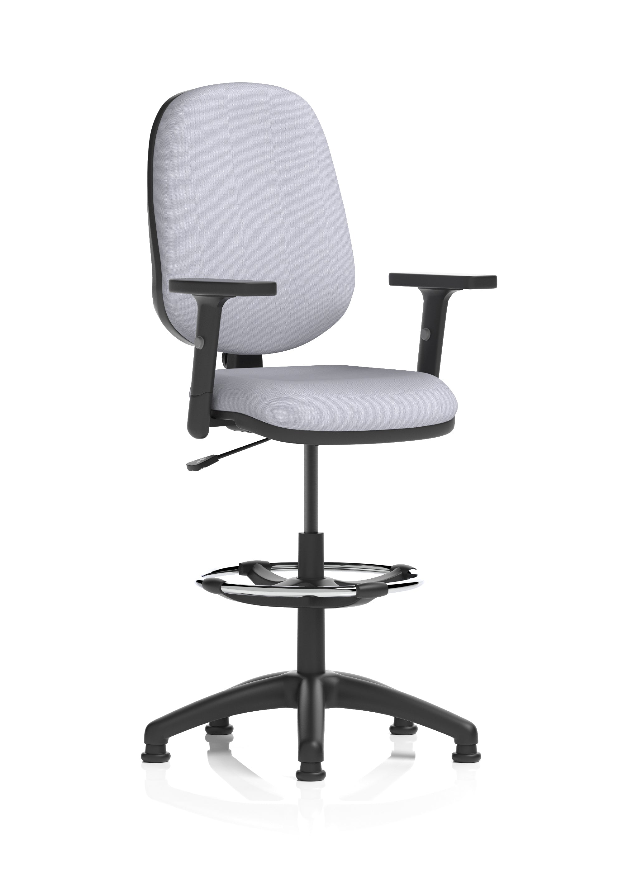 Eclipse Plus I Medium Back Task Operator Office Chair with Hi Rise Draughtsman Kit In Quest And Rivet Fabric