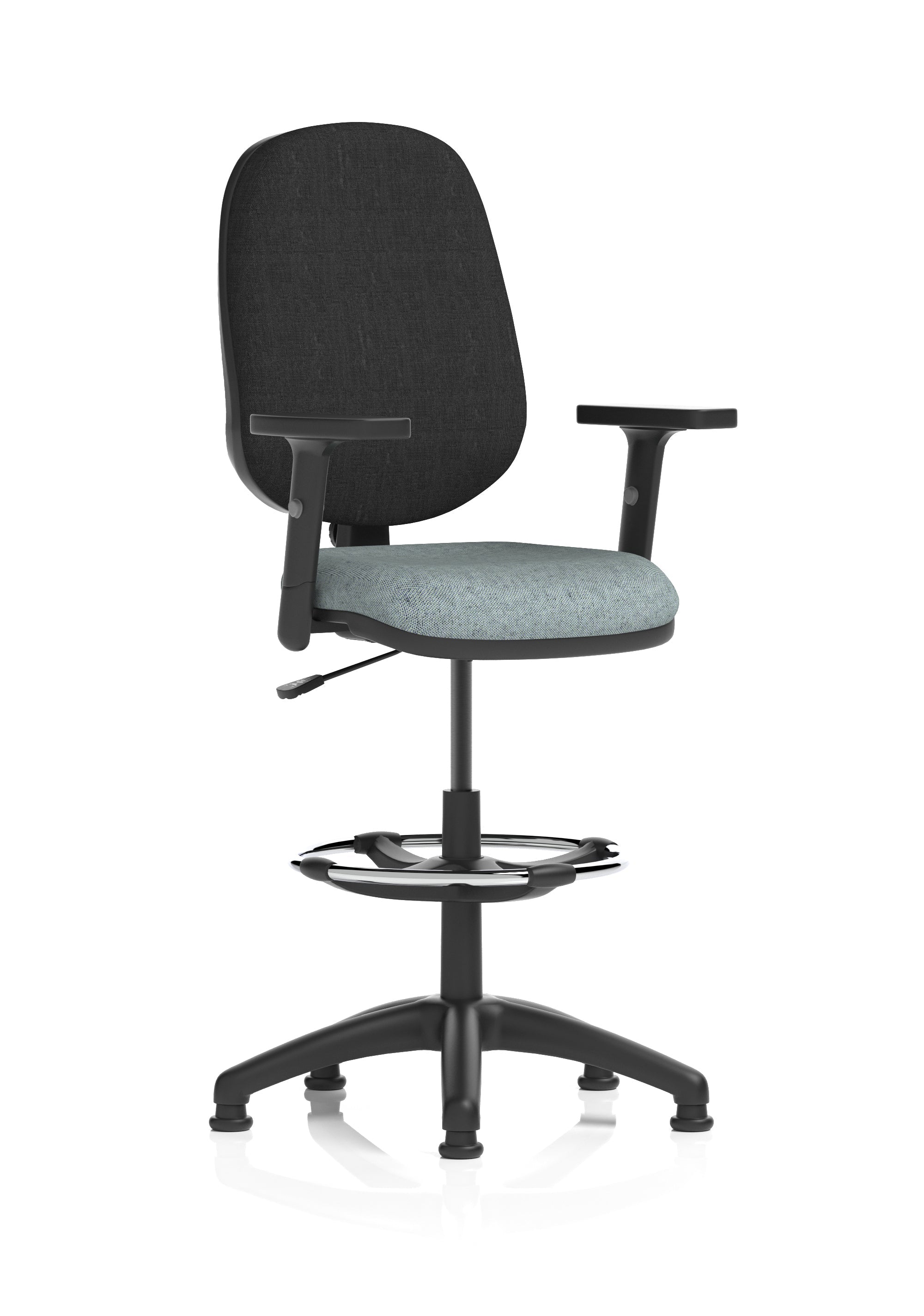 Eclipse Plus I Medium Back Task Operator Office Chair with Hi Rise Draughtsman Kit In Quest And Rivet Fabric