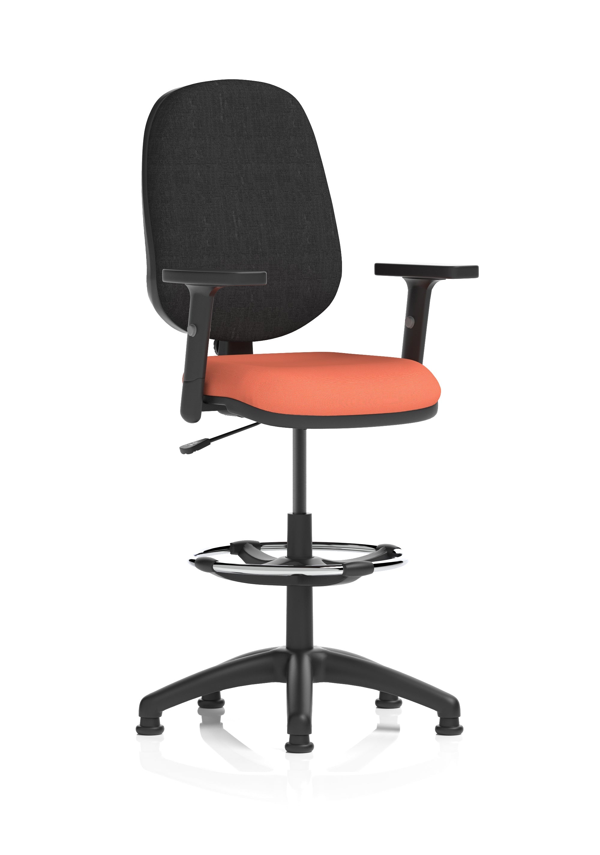 Eclipse Plus I Medium Back Task Operator Office Chair with Hi Rise Draughtsman Kit In Quest And Rivet Fabric