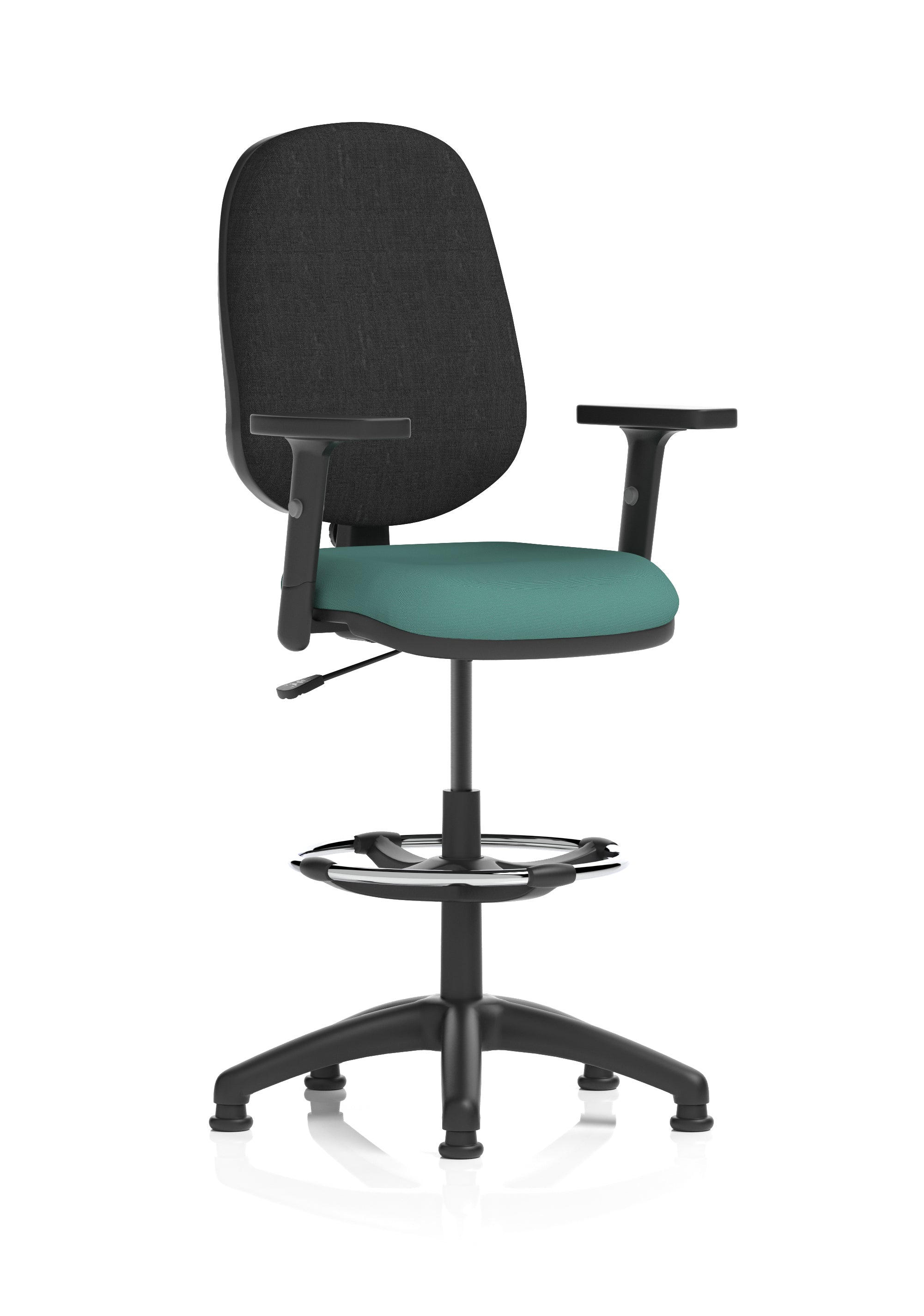 Eclipse Plus I Medium Back Task Operator Office Chair with Hi Rise Draughtsman Kit In Quest And Rivet Fabric