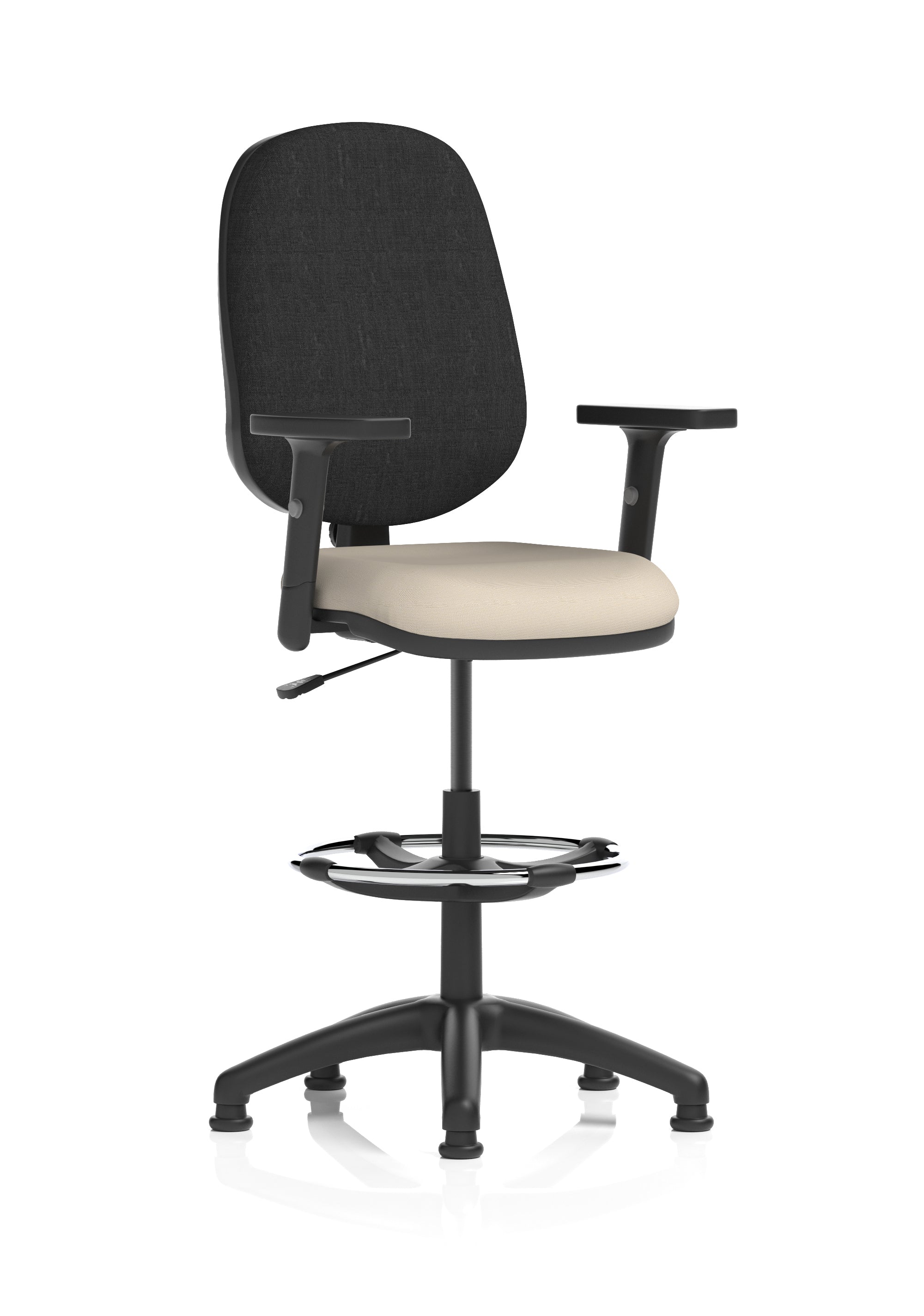 Eclipse Plus I Medium Back Task Operator Office Chair with Hi Rise Draughtsman Kit In Quest And Rivet Fabric