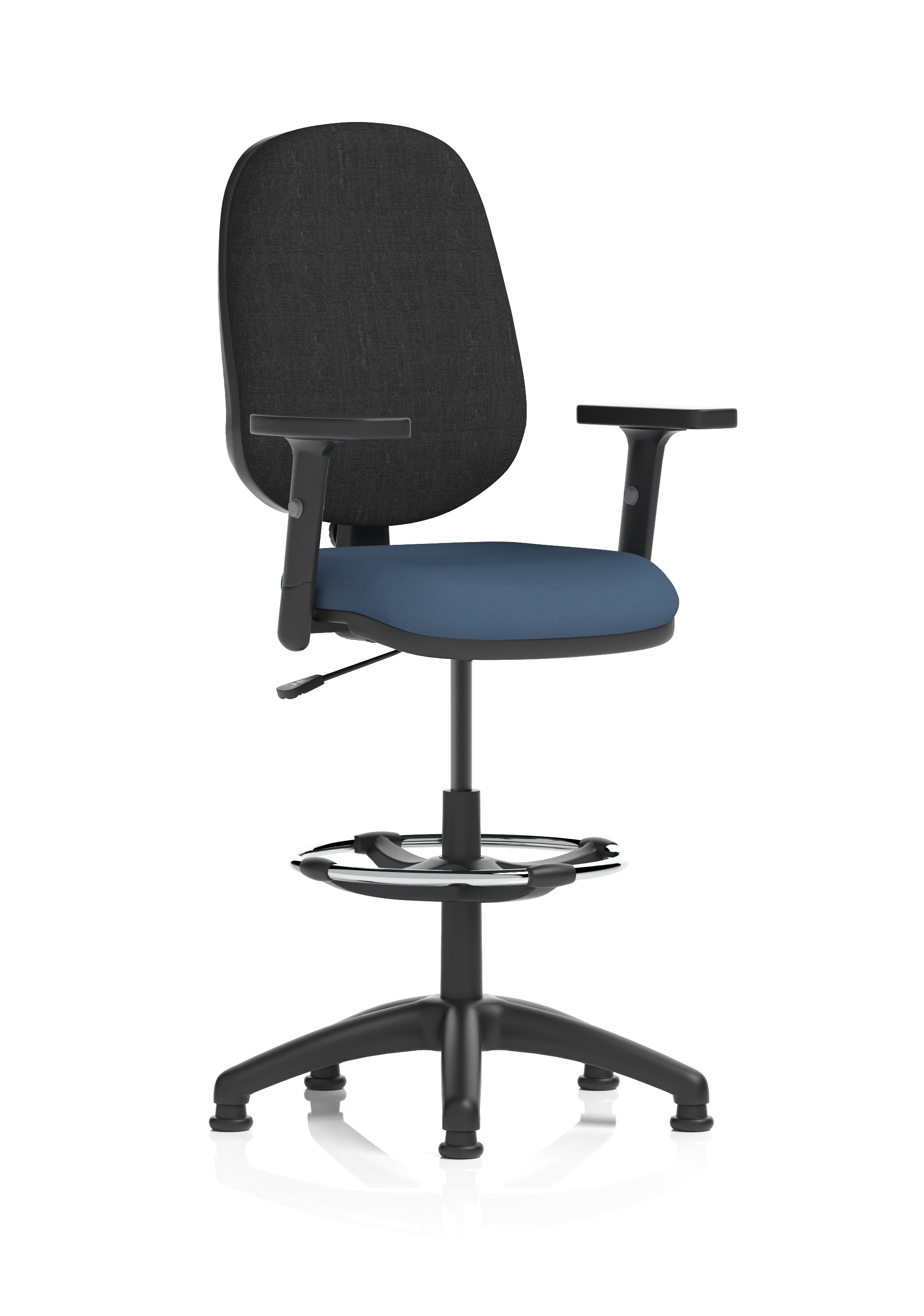 Eclipse Plus I Medium Back Task Operator Office Chair with Hi Rise Draughtsman Kit In Quest And Rivet Fabric