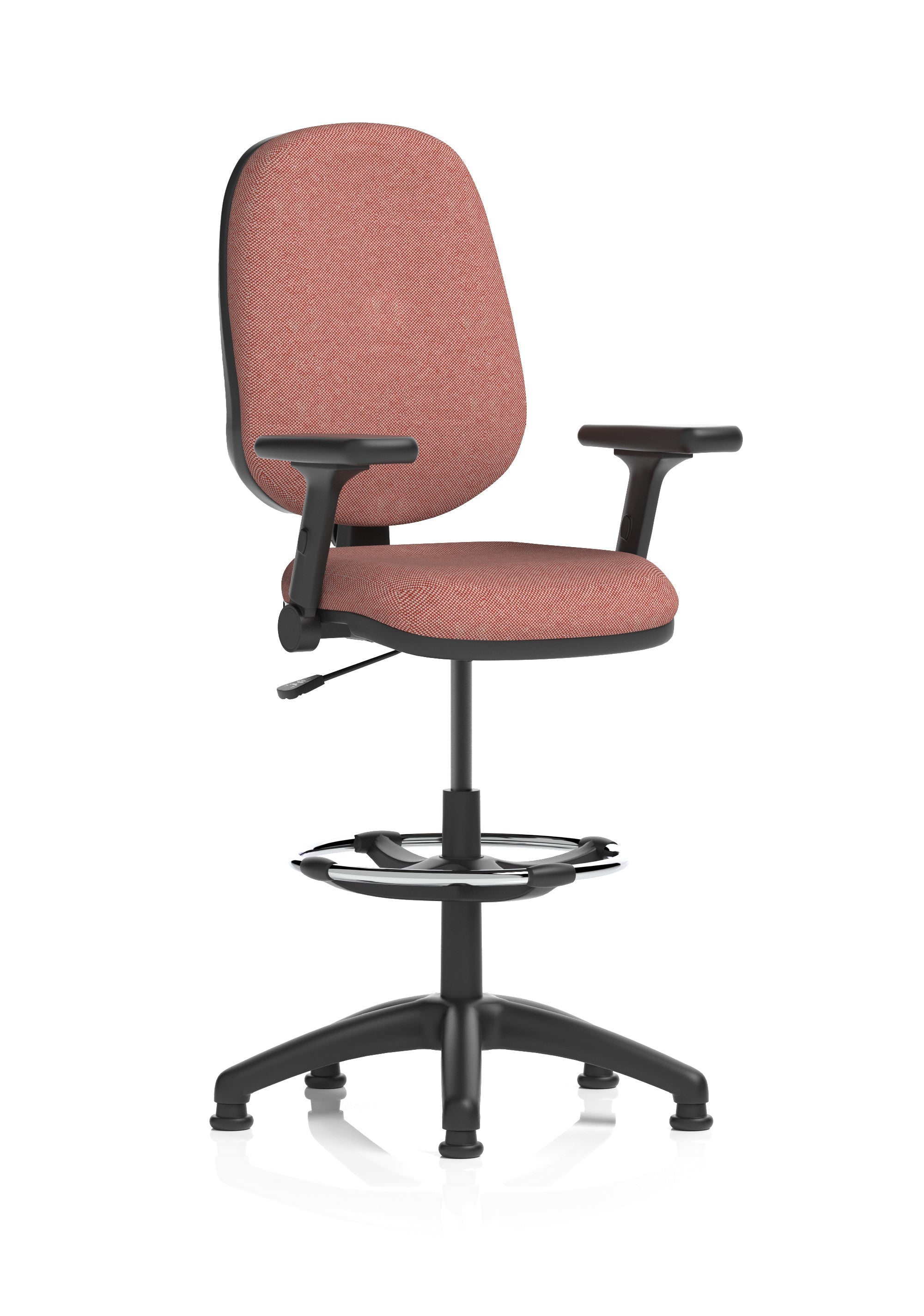 Eclipse Plus I Medium Back Task Operator Office Chair with Hi Rise Draughtsman Kit In Quest And Rivet Fabric