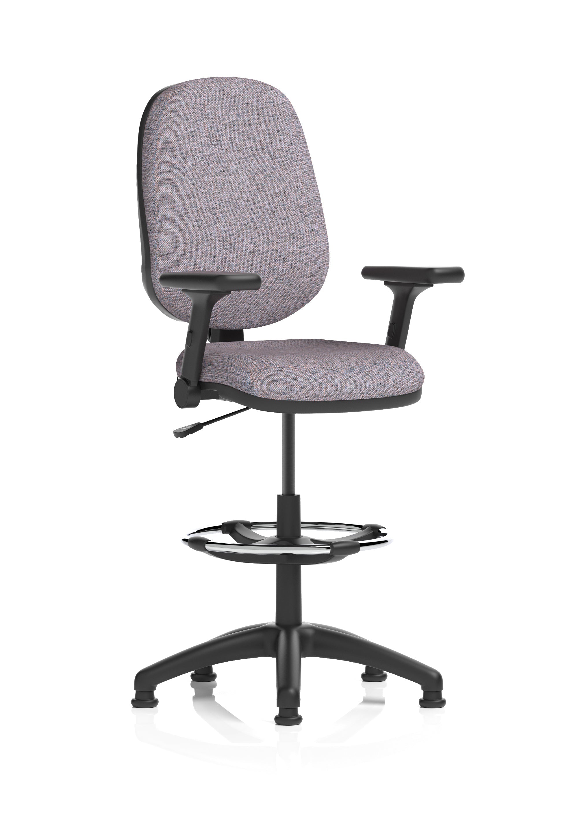 Eclipse Plus I Medium Back Task Operator Office Chair with Hi Rise Draughtsman Kit In Quest And Rivet Fabric