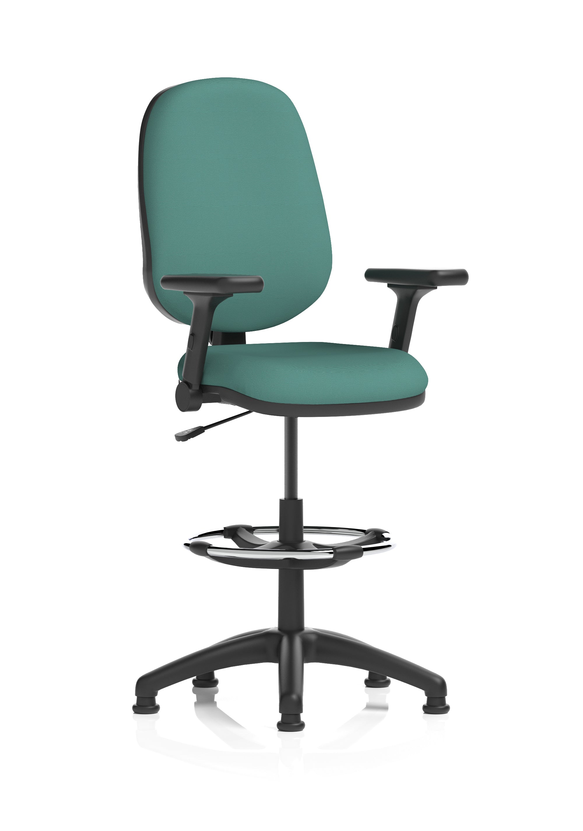 Eclipse Plus I Medium Back Task Operator Office Chair with Hi Rise Draughtsman Kit In Quest And Rivet Fabric