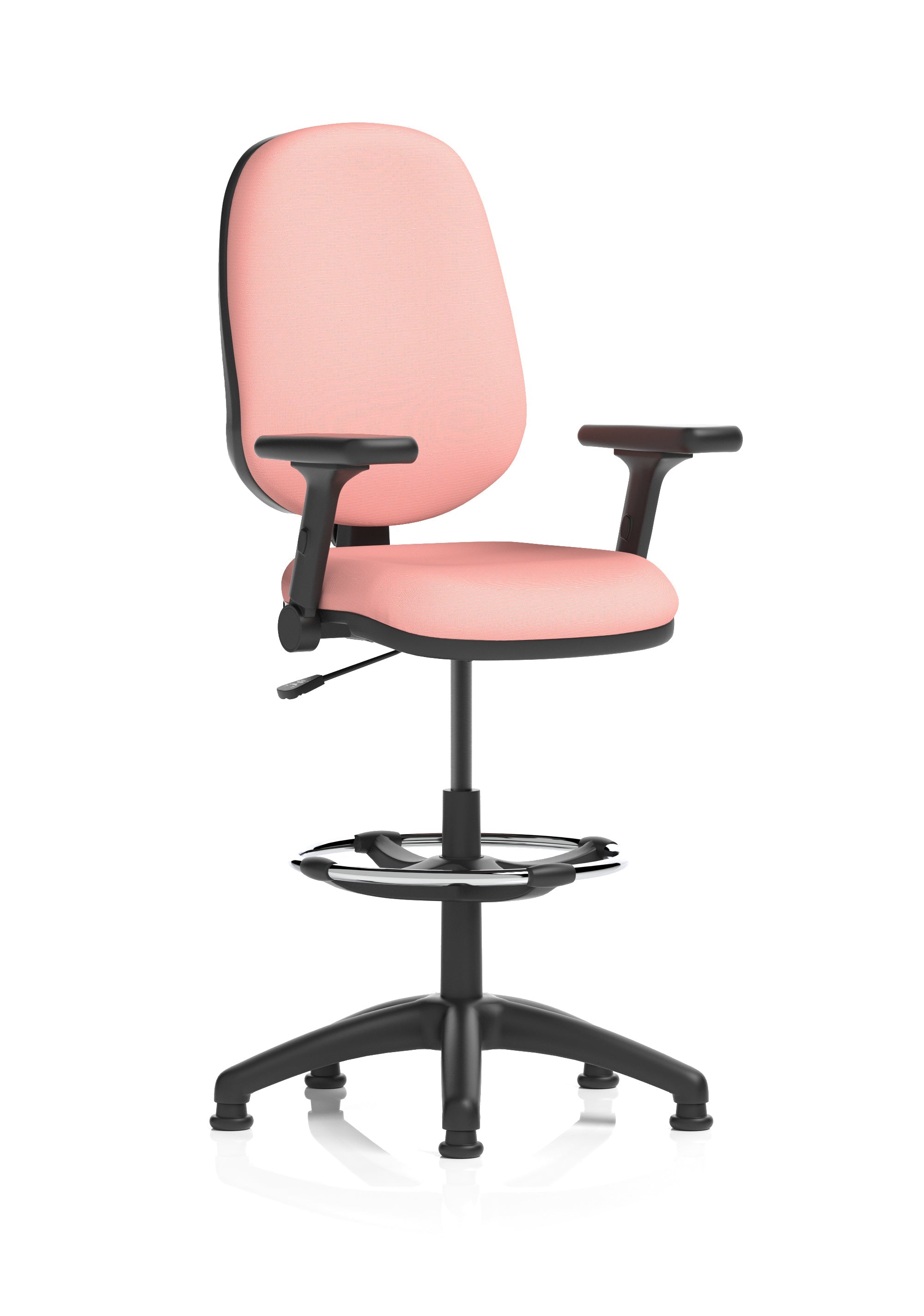 Eclipse Plus I Medium Back Task Operator Office Chair with Hi Rise Draughtsman Kit In Quest And Rivet Fabric