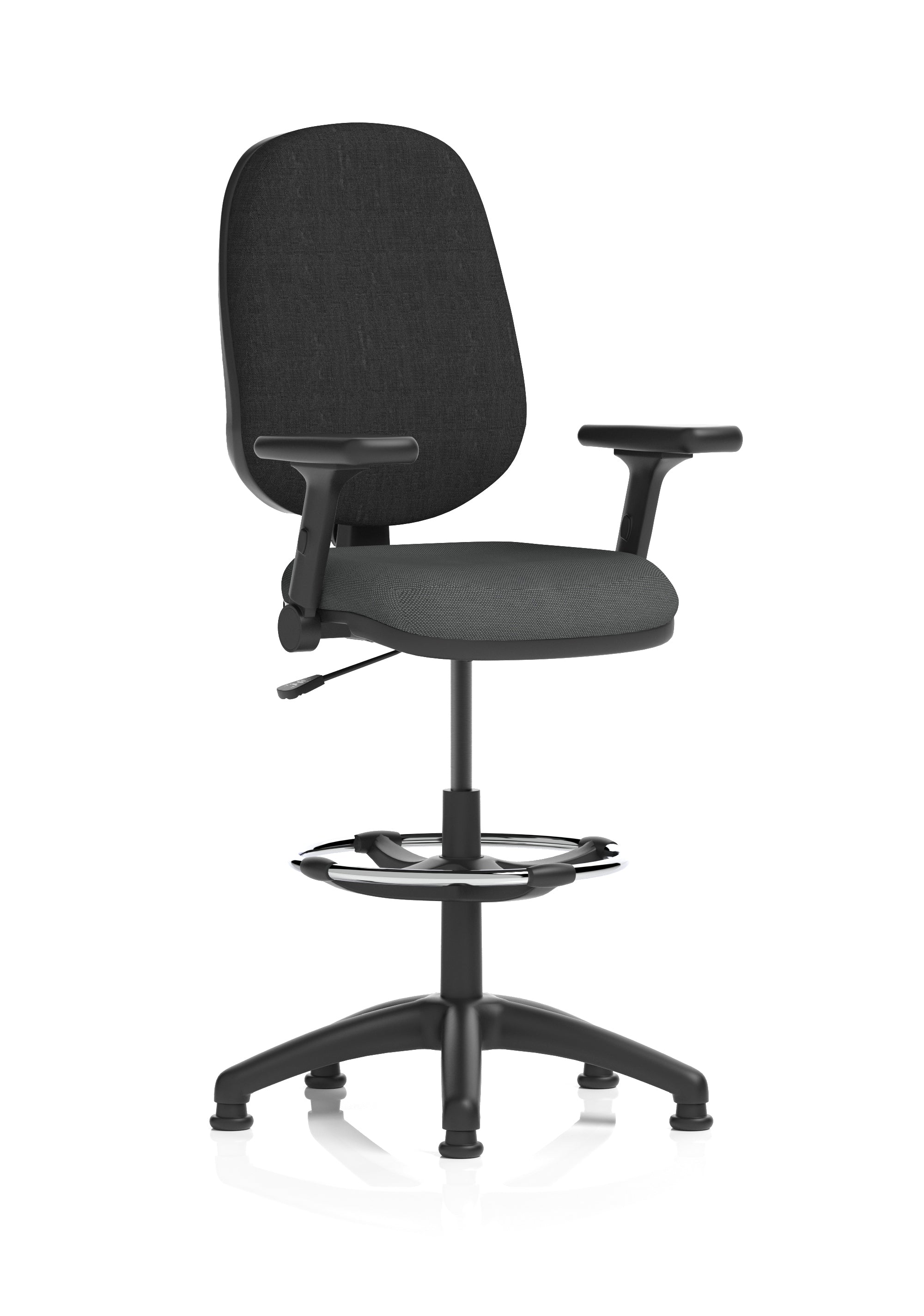Eclipse Plus I Medium Back Task Operator Office Chair with Hi Rise Draughtsman Kit In Quest And Rivet Fabric