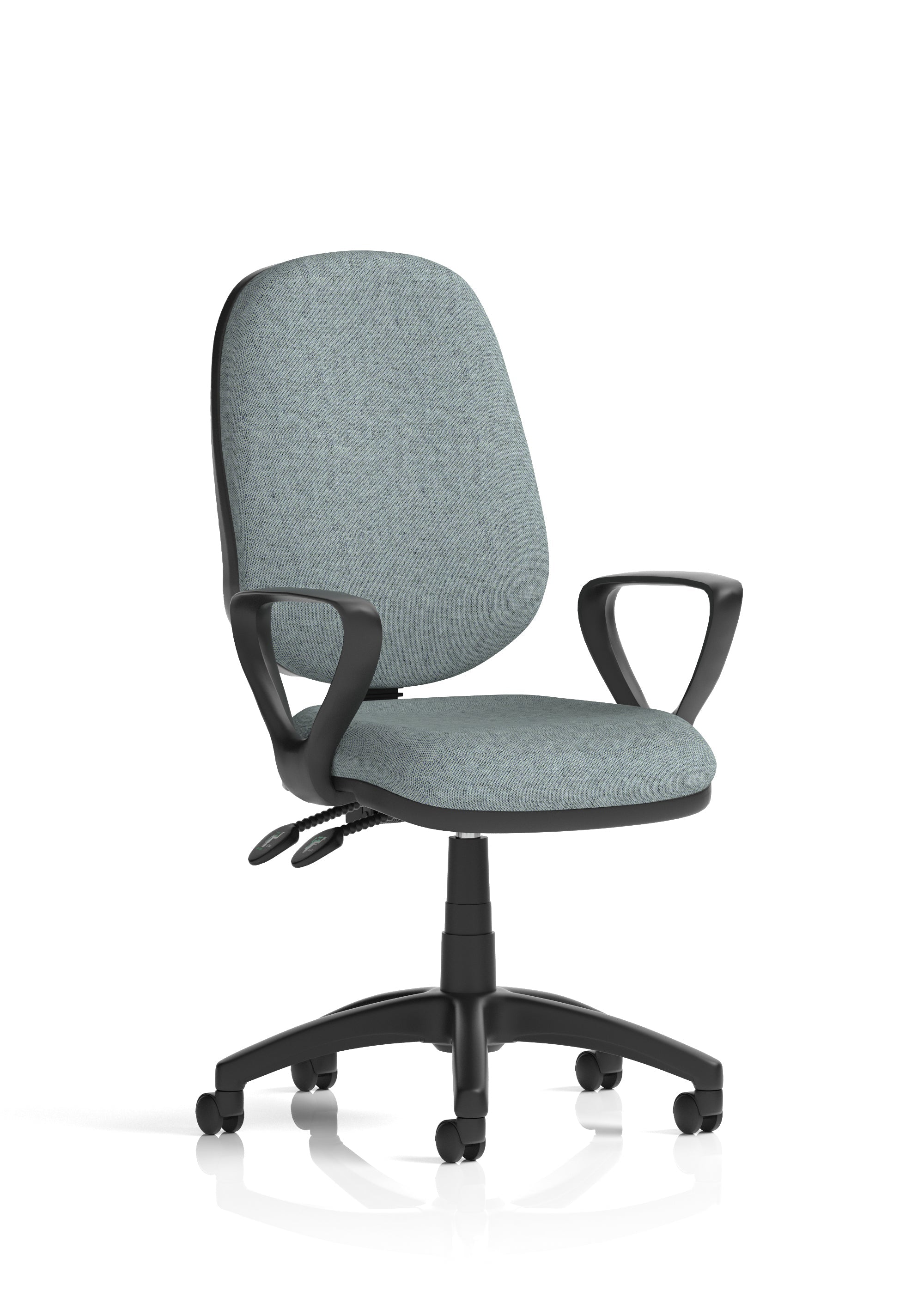 Eclipse Plus II Medium Back Task Operator Office Chair In Quest And Rivet Fabric