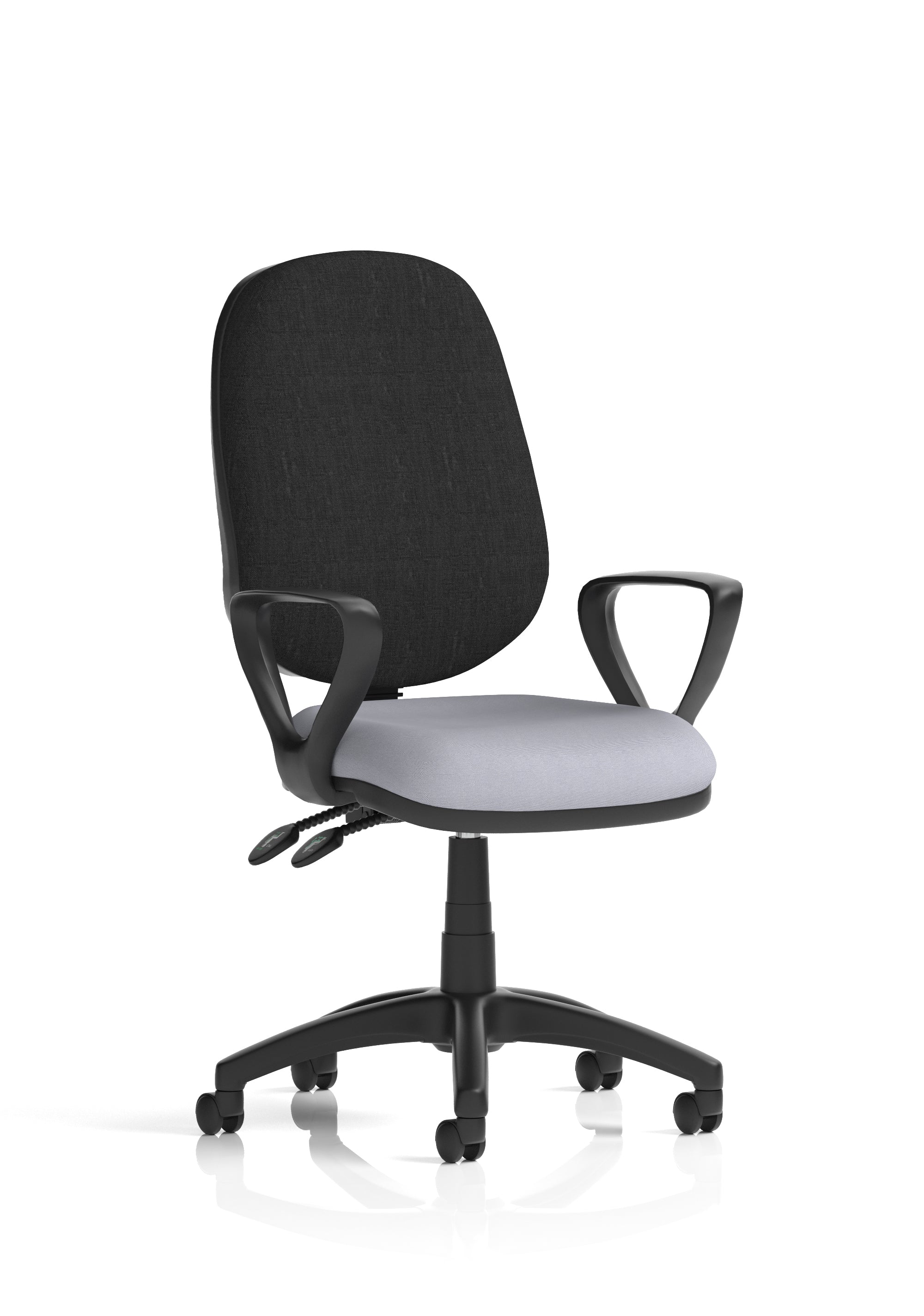 Eclipse Plus II Medium Back Task Operator Office Chair In Quest And Rivet Fabric