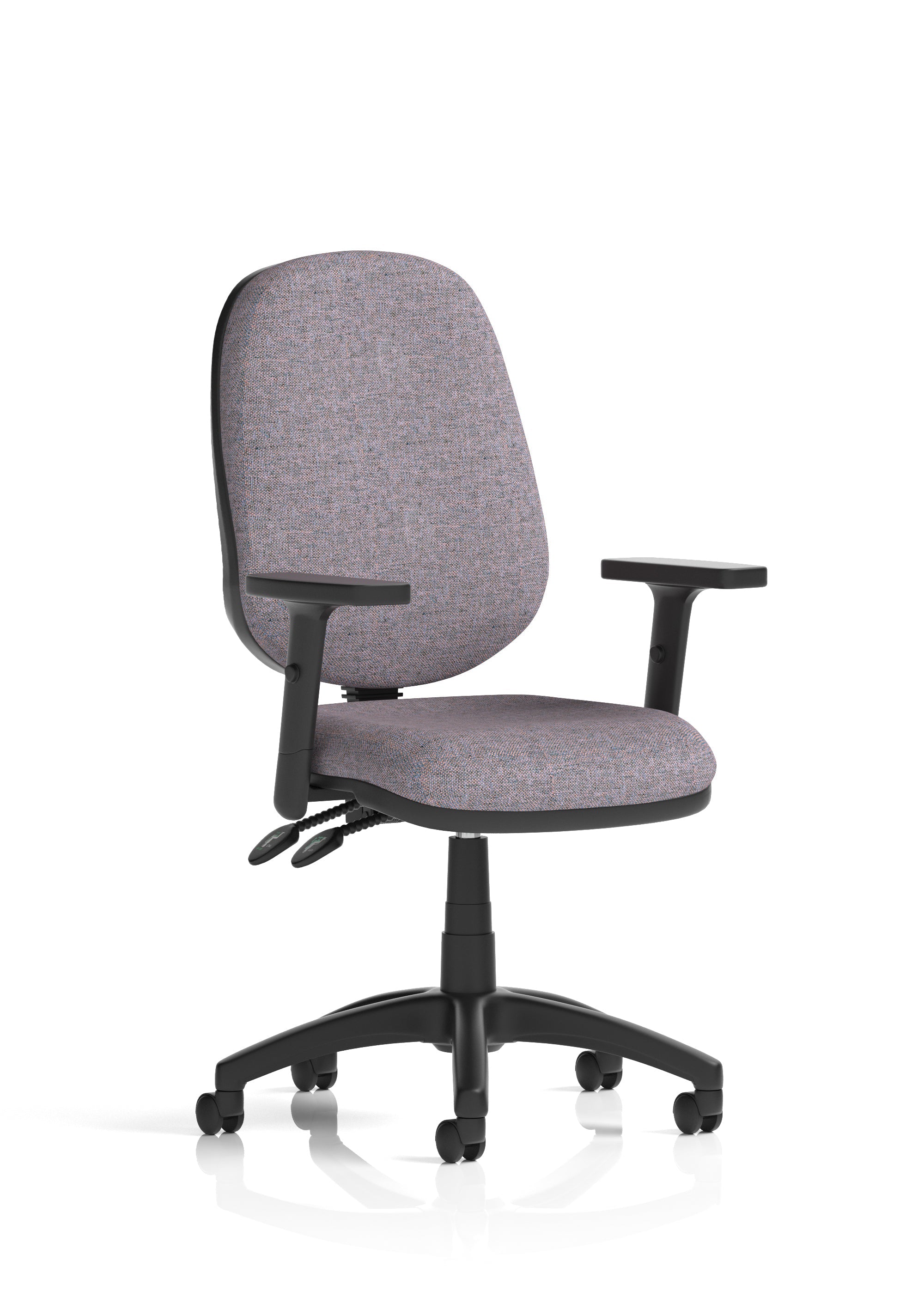 Eclipse Plus II Medium Back Task Operator Office Chair In Quest And Rivet Fabric