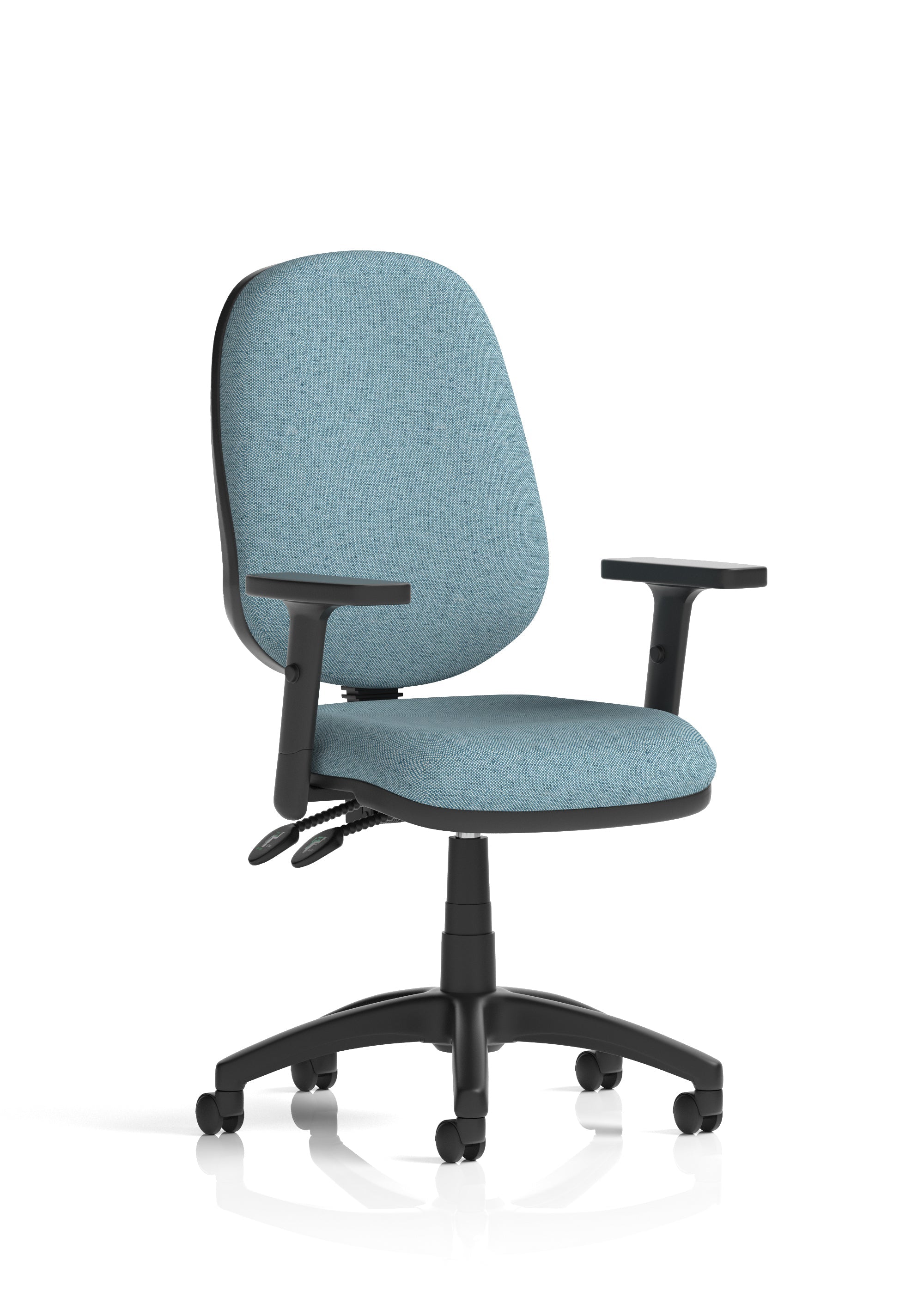 Eclipse Plus II Medium Back Task Operator Office Chair In Quest And Rivet Fabric