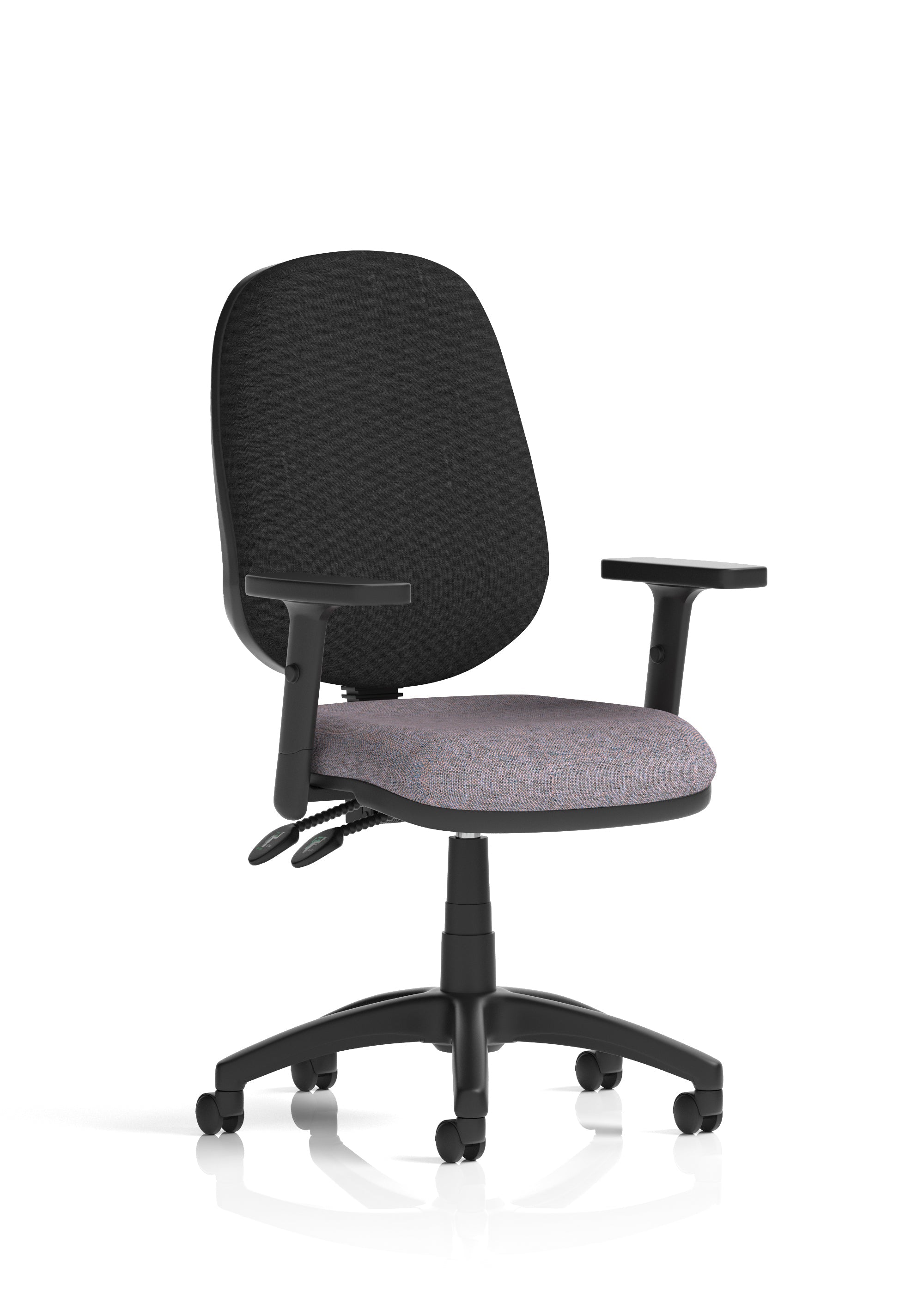 Eclipse Plus II Medium Back Task Operator Office Chair In Quest And Rivet Fabric